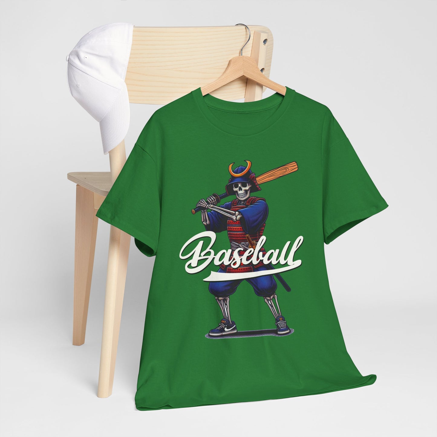 Skeleton Samurai, LA, Dodgers, Angels, Padres, Red Sox, Tigers, Mets, Cubs, Blue Jays, Cardinals, Japanese, Unisex 100% Cotton Tee