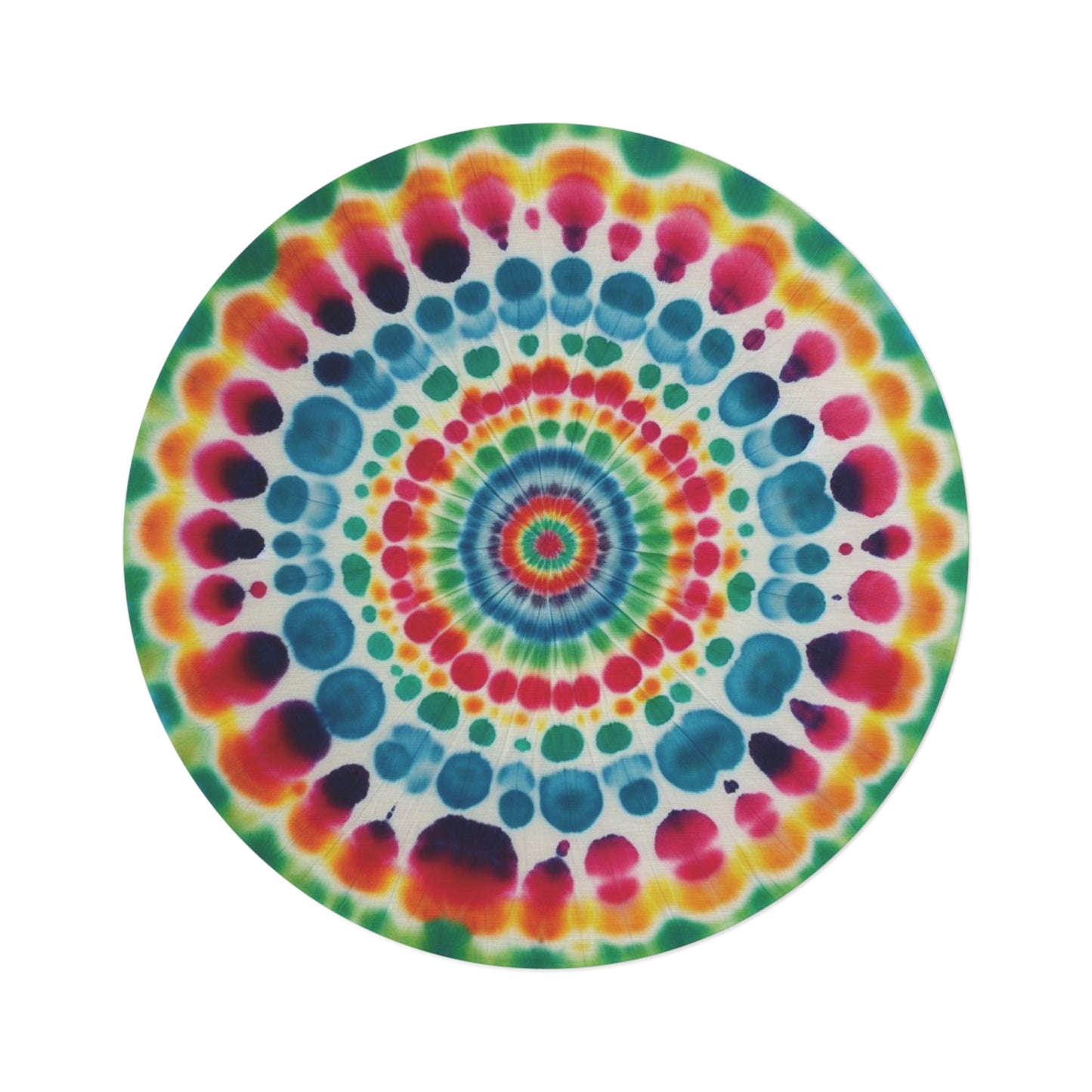 Tie Dye, Rainbow, Psychedelic Hippie, 1970s, Retro Decor, Boho, Housewarming Gift, Grateful Dead Love, Camping, Round Rug