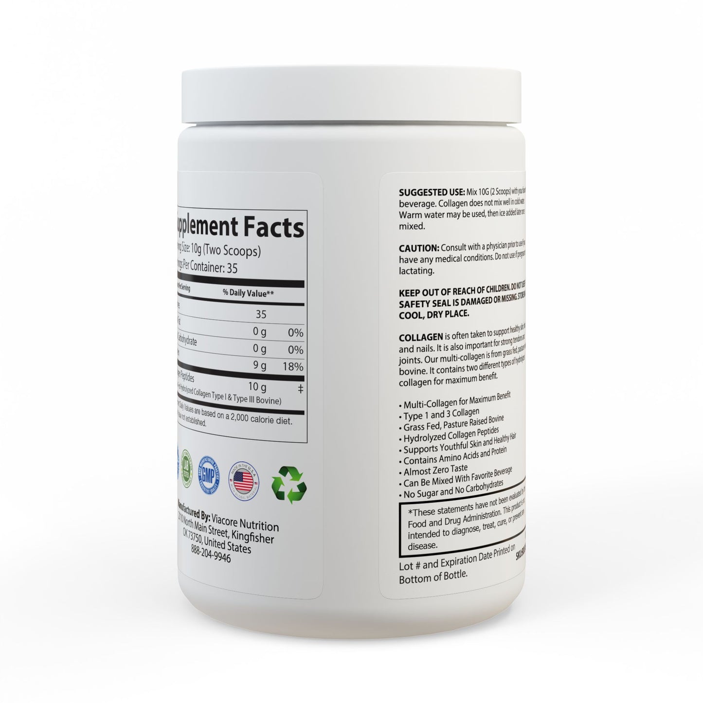 ULTIMATE COLLAGEN for a beautiful radiant smile. Collagen Peptides Type I & III Supplement (350g, 12.3oz)