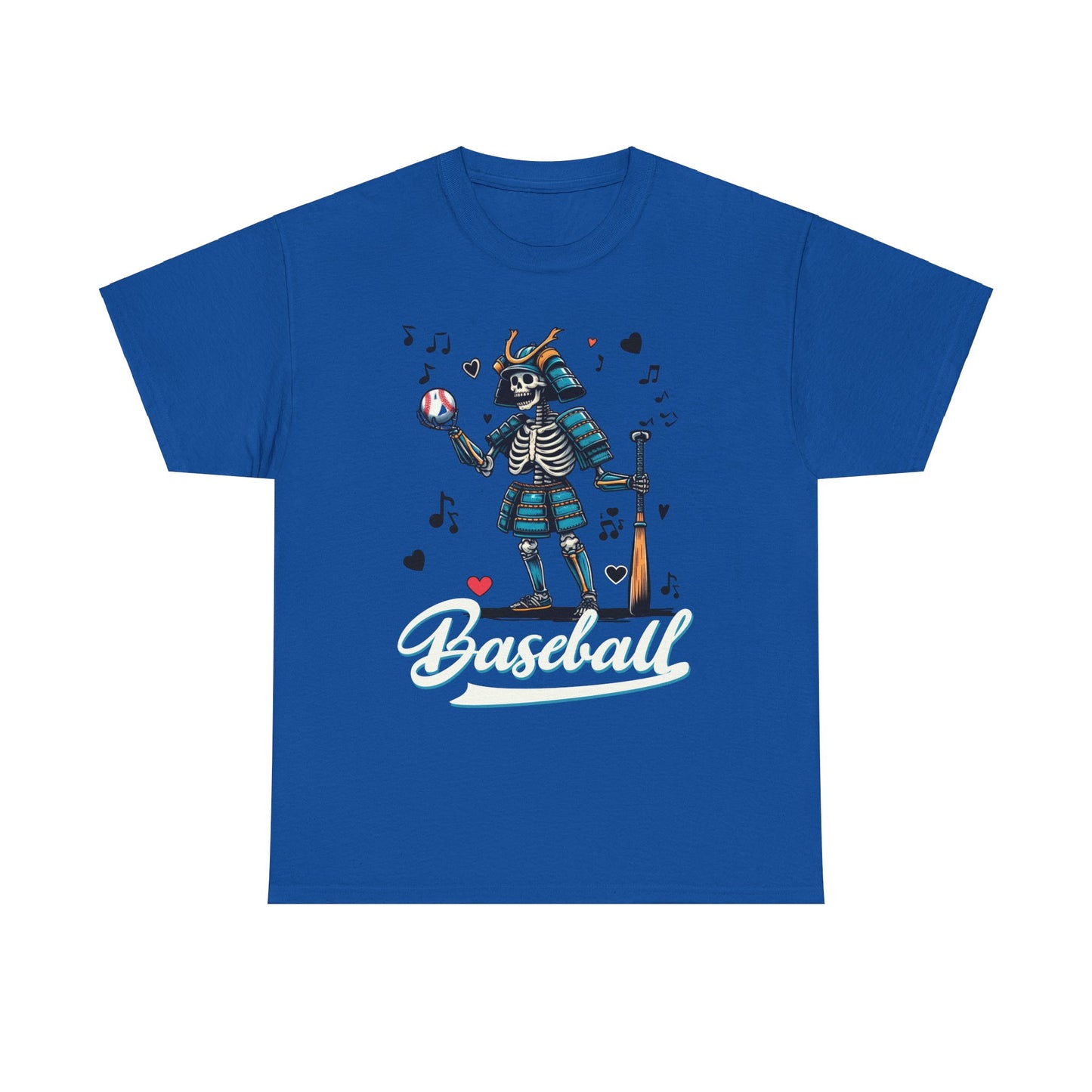 Baseball, Skeleton Samurai, Dodgers, Angels, Padres, Red Sox, Tigers, Mets, Cubs, Blue Jays, Cardinals, Japanese, Unisex 100% Cotton Tee