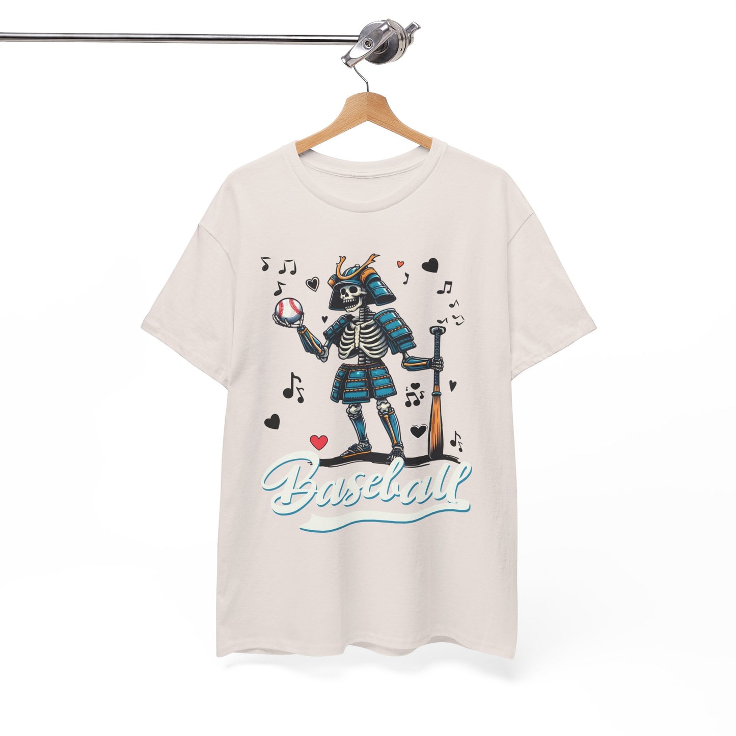 Baseball, Skeleton Samurai, Dodgers, Angels, Padres, Red Sox, Tigers, Mets, Cubs, Blue Jays, Cardinals, Japanese, Unisex 100% Cotton Tee