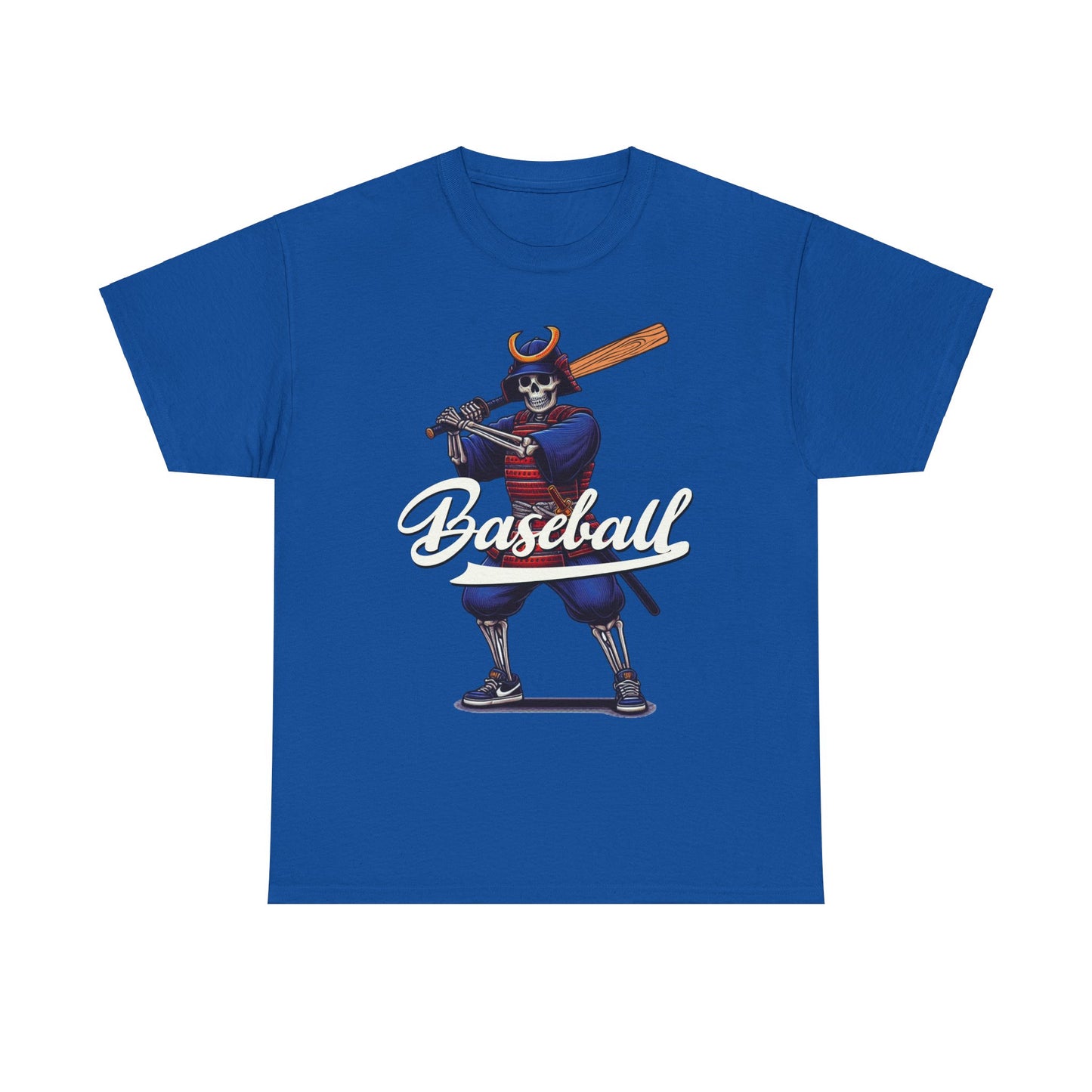 Skeleton Samurai, LA, Dodgers, Angels, Padres, Red Sox, Tigers, Mets, Cubs, Blue Jays, Cardinals, Japanese, Unisex 100% Cotton Tee