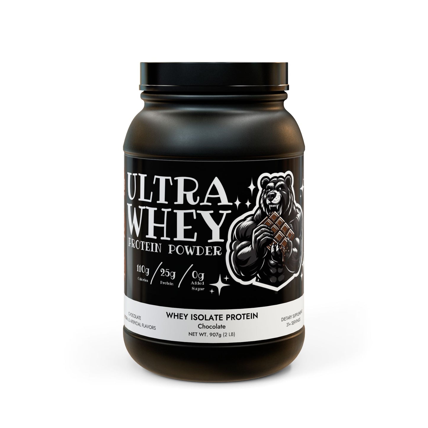 Whey Isolate Protein Supplement (907g, 2lb)Chocolate, 25g Protein, Protein Shake for Muscle Strength & Recovery