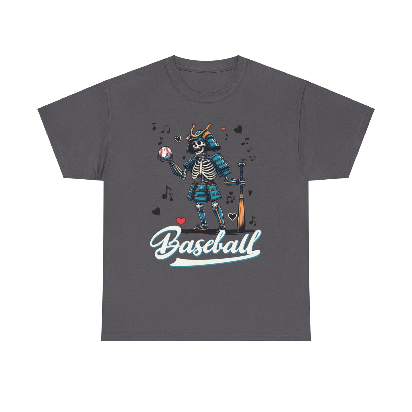 Baseball, Skeleton Samurai, Dodgers, Angels, Padres, Red Sox, Tigers, Mets, Cubs, Blue Jays, Cardinals, Japanese, Unisex 100% Cotton Tee