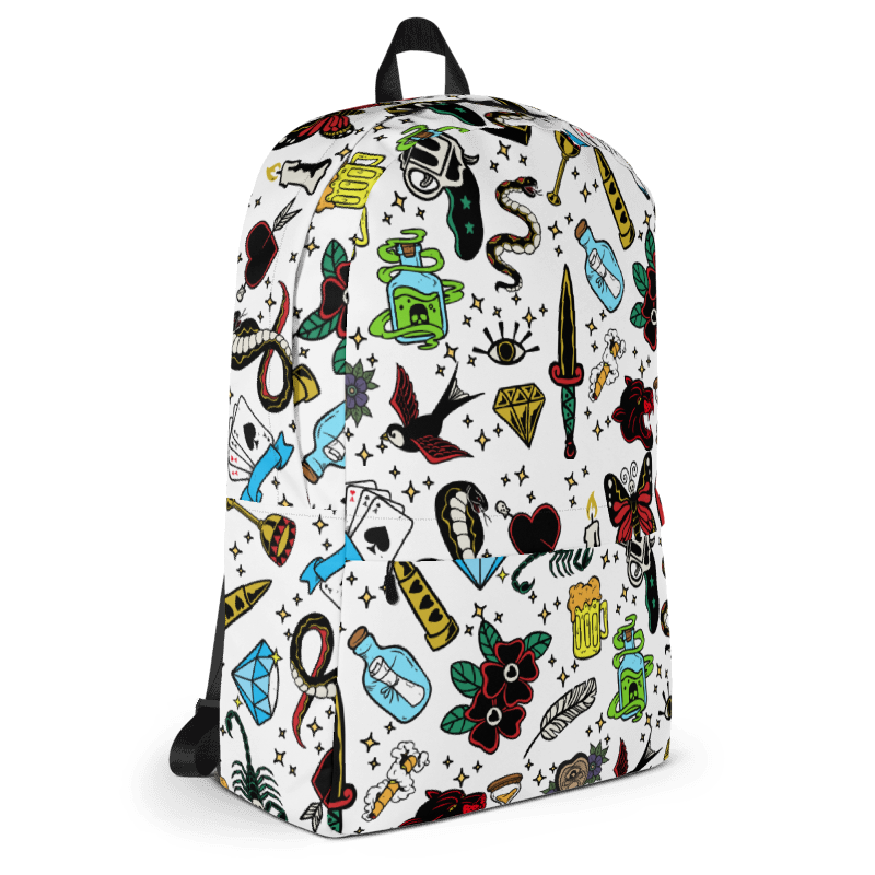 TATTOO Tattoo Flash, Gift For Her, Gift For Tattoo Lover, Tattoo, Daily Use, American Tattoo, Old School Tattoo, Harajuku, Tokyo, Kawaii Backpack