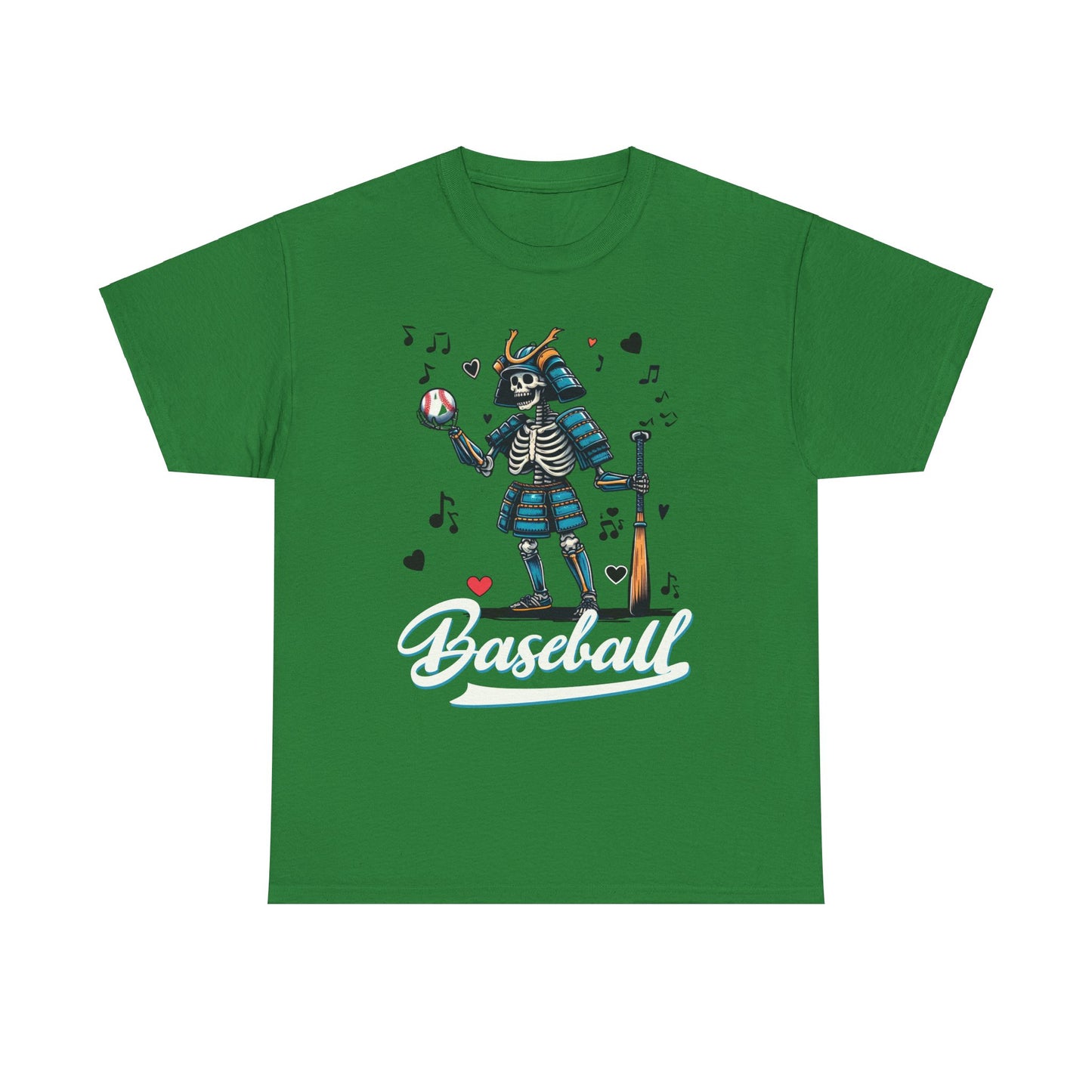 Baseball, Skeleton Samurai, Dodgers, Angels, Padres, Red Sox, Tigers, Mets, Cubs, Blue Jays, Cardinals, Japanese, Unisex 100% Cotton Tee