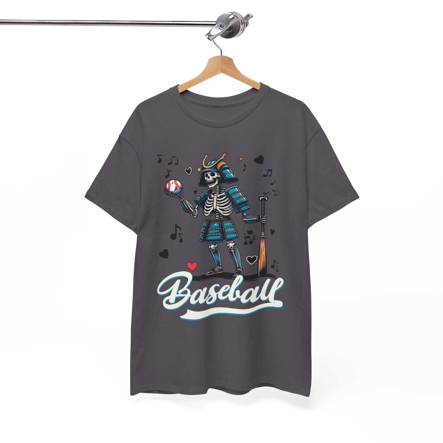 Baseball, Skeleton Samurai, Dodgers, Angels, Padres, Red Sox, Tigers, Mets, Cubs, Blue Jays, Cardinals, Japanese, Unisex 100% Cotton Tee
