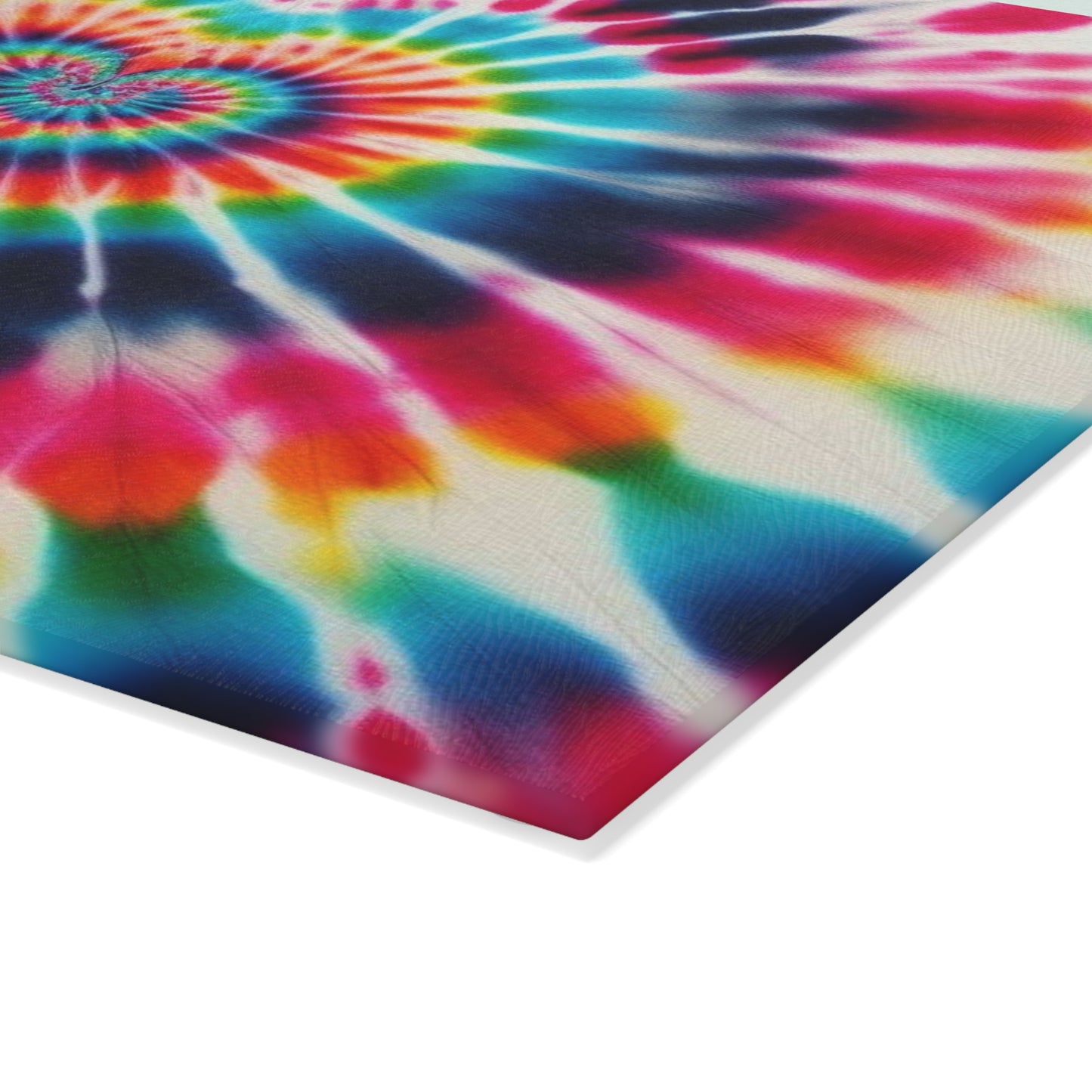 Rainbow Heart, Tie Dye, Psychedelic Hippie, 1970s, Retro Decor, Boho, Housewarming Gift, Grateful Dead Love, Camping, Glass Cutting Board