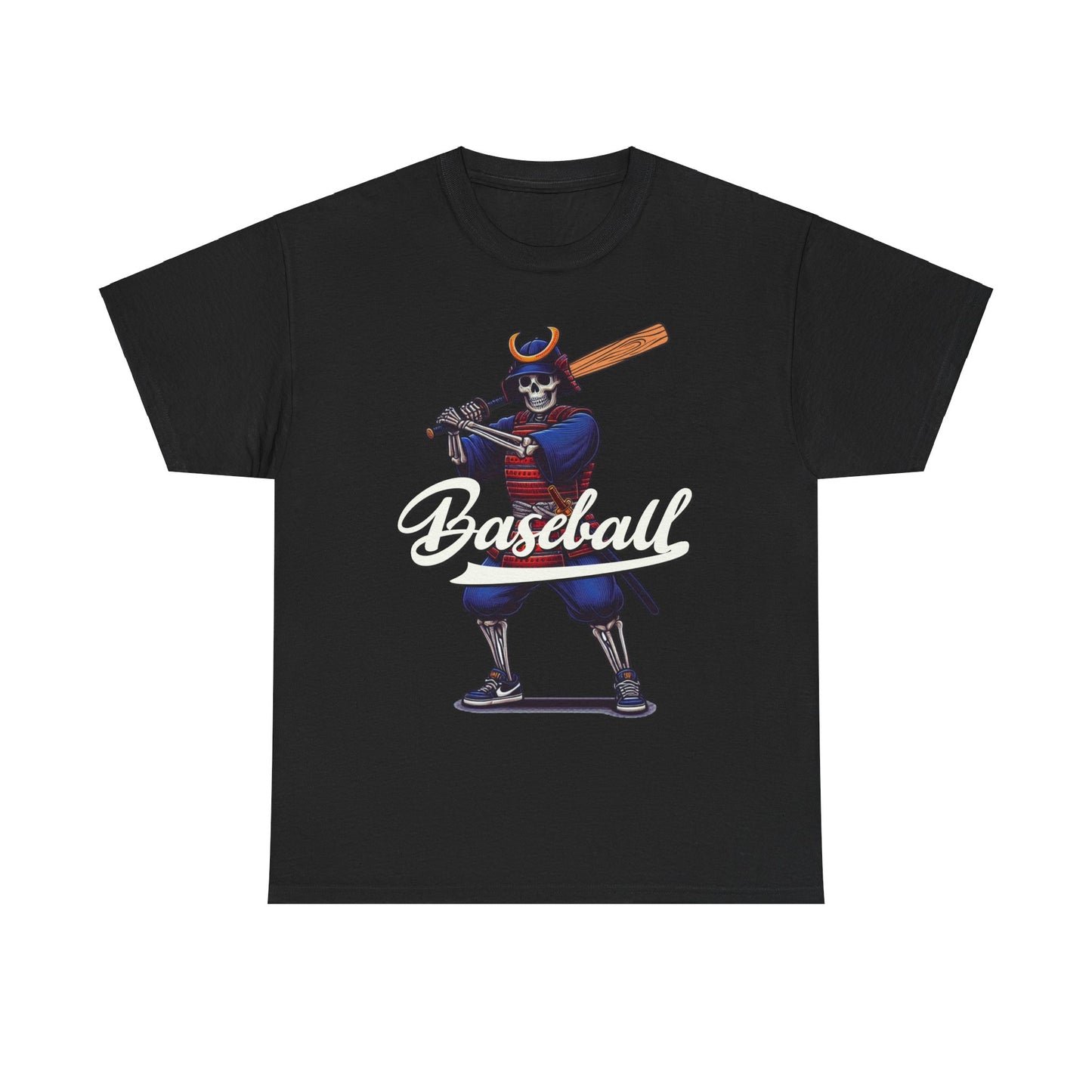 Skeleton Samurai, LA, Dodgers, Angels, Padres, Red Sox, Tigers, Mets, Cubs, Blue Jays, Cardinals, Japanese, Unisex 100% Cotton Tee