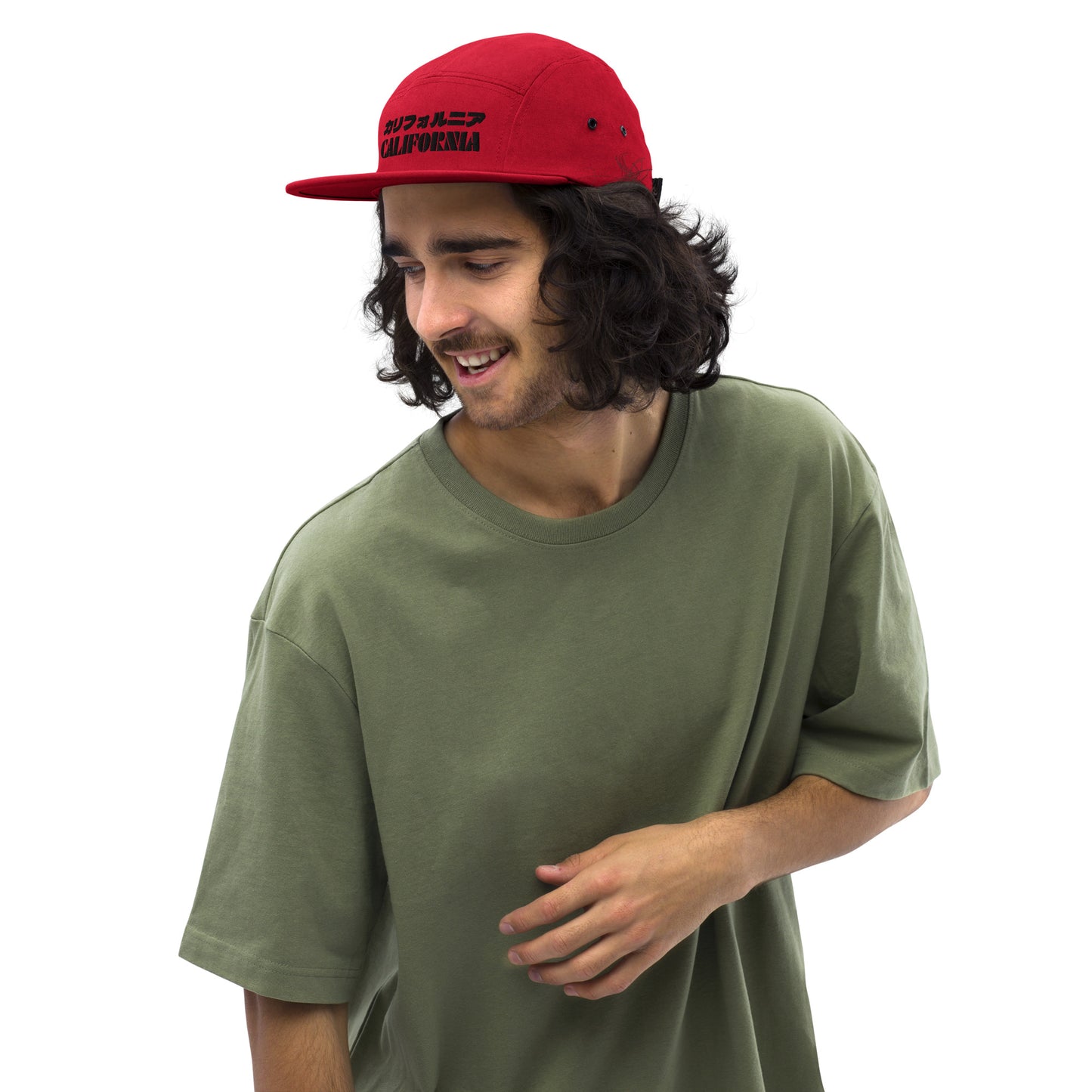 California Grizzly Bear Japanese Katakana Five Panel Cap
