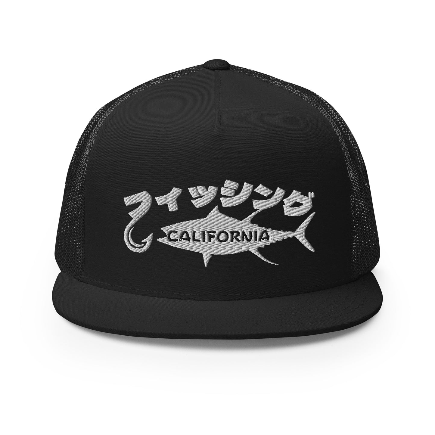 Fishing California, Japanese katakana, Trucker Cap