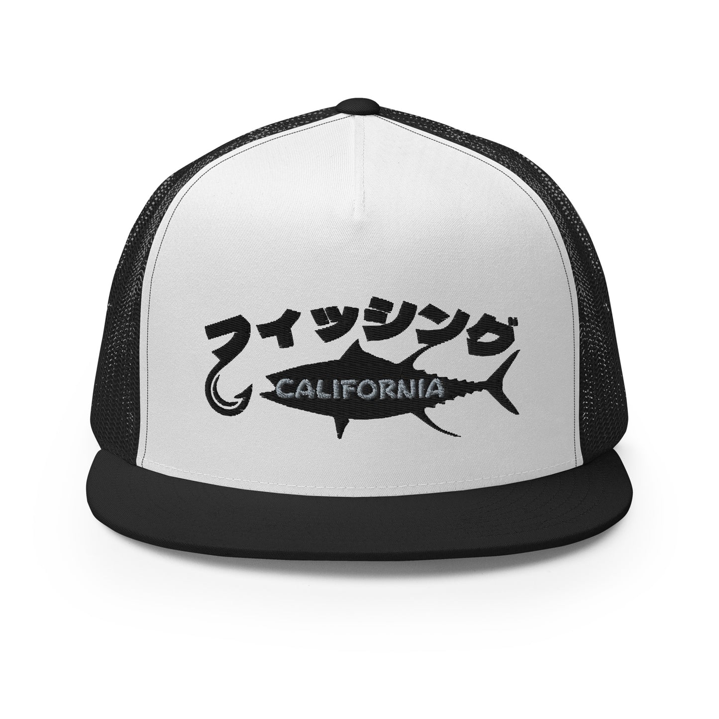 Fishing California, Japanese katakana, Fishing Lover Gift Trucker Cap