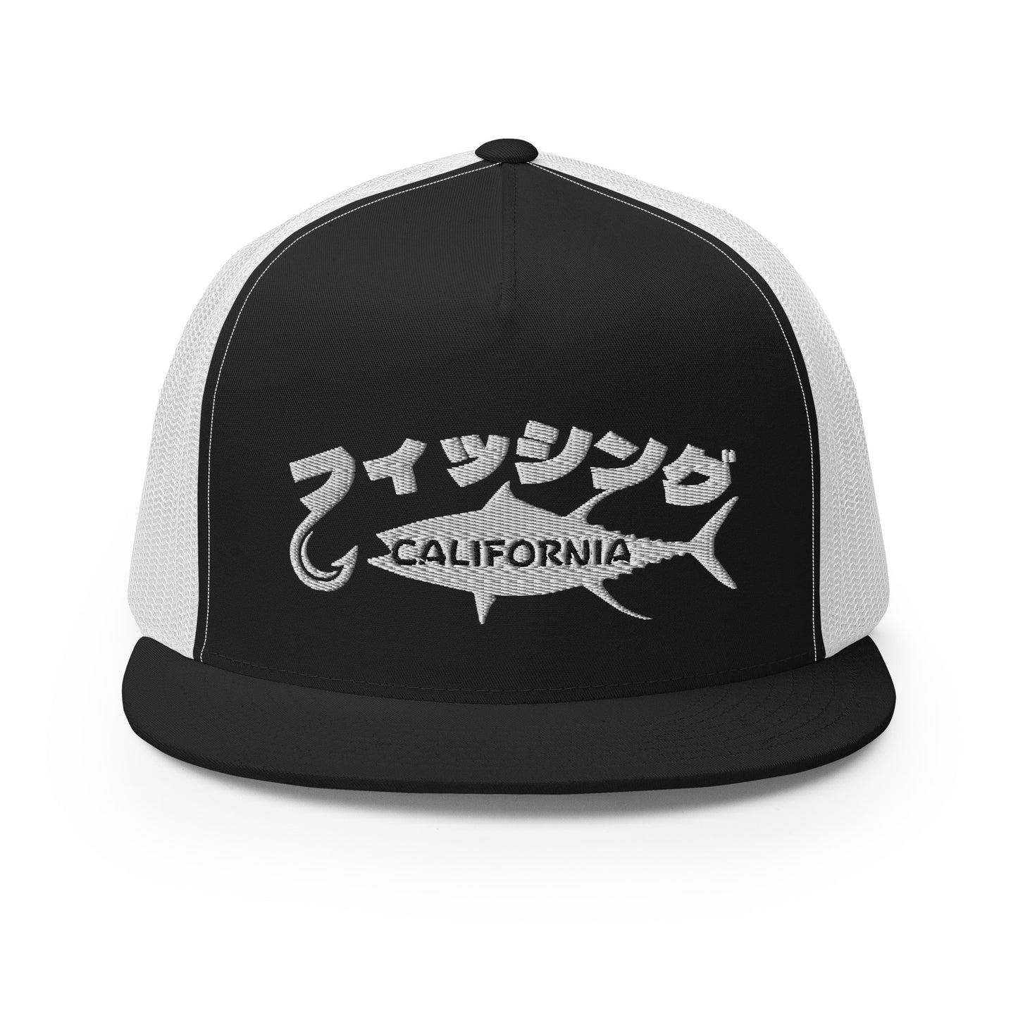 Fishing California, Japanese katakana, Trucker Cap