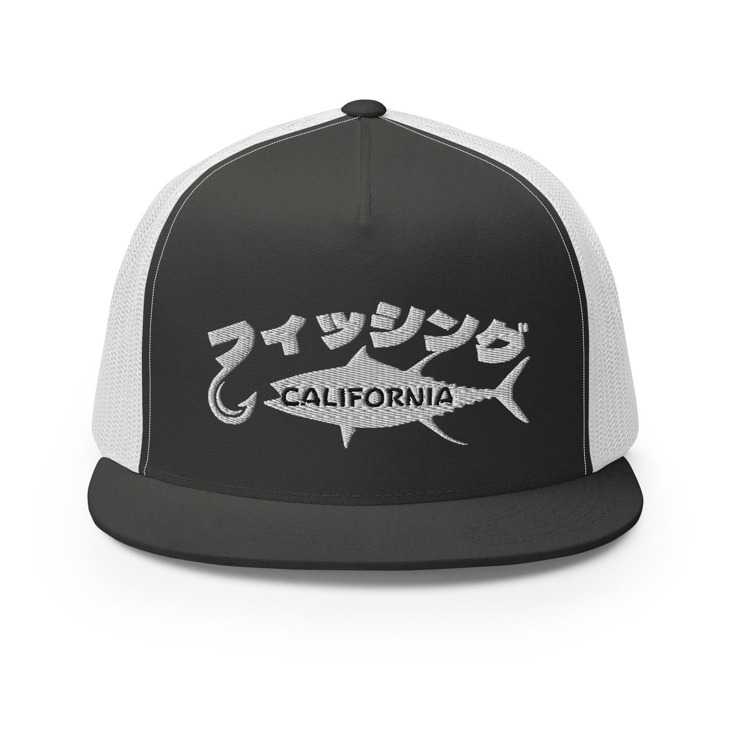 Fishing California, Japanese katakana, Trucker Cap