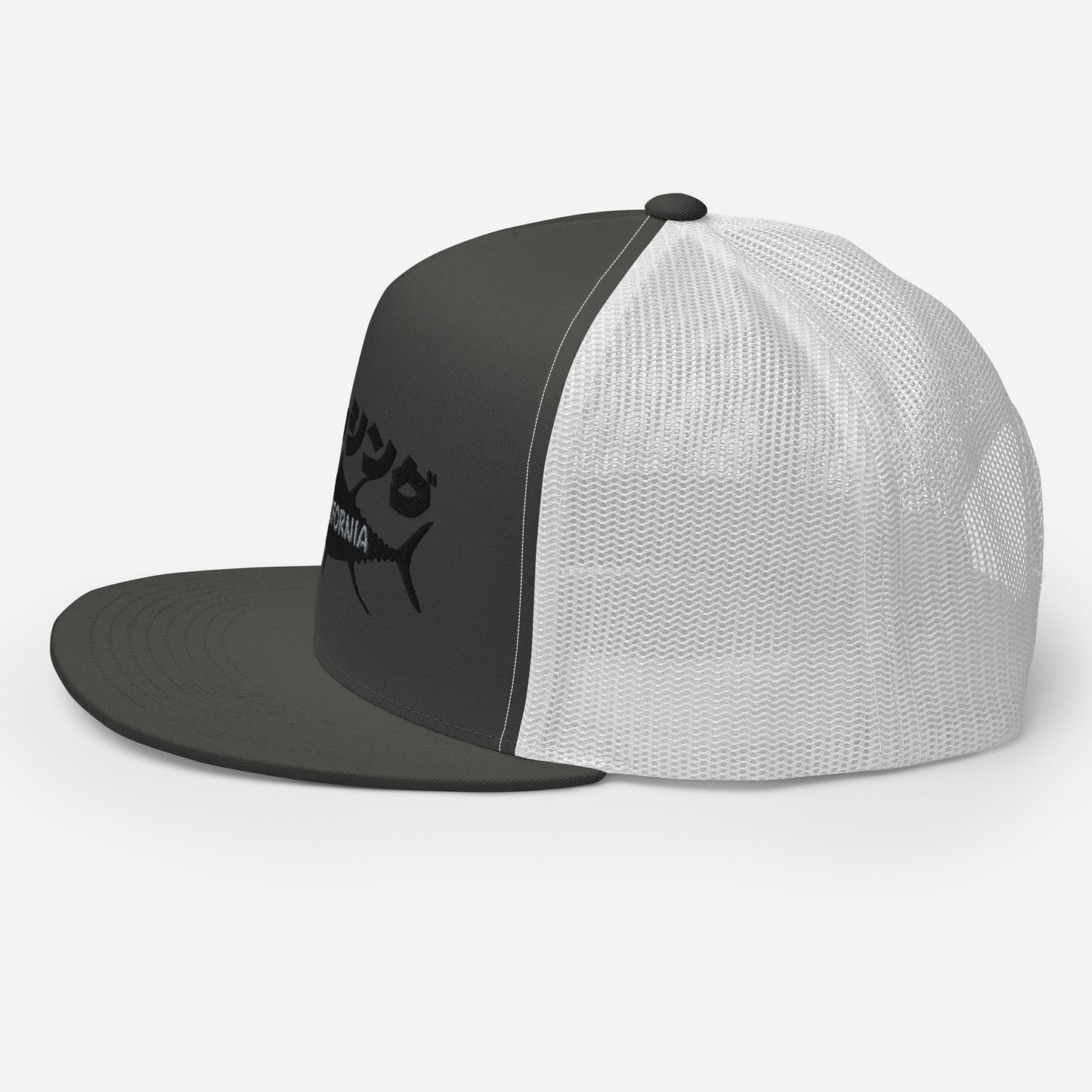 Fishing California, Japanese katakana, Fishing Lover Gift Trucker Cap