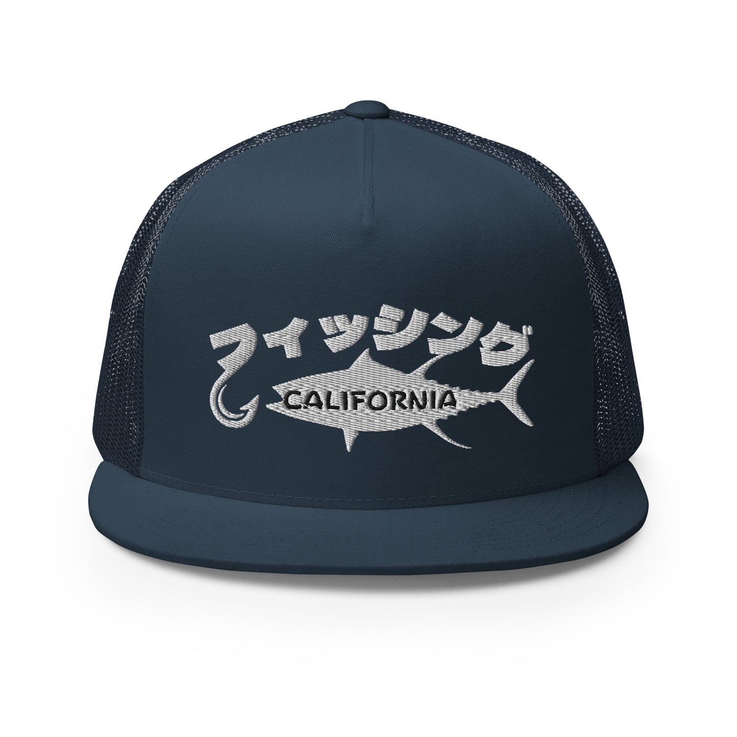 Fishing California, Japanese katakana, Trucker Cap