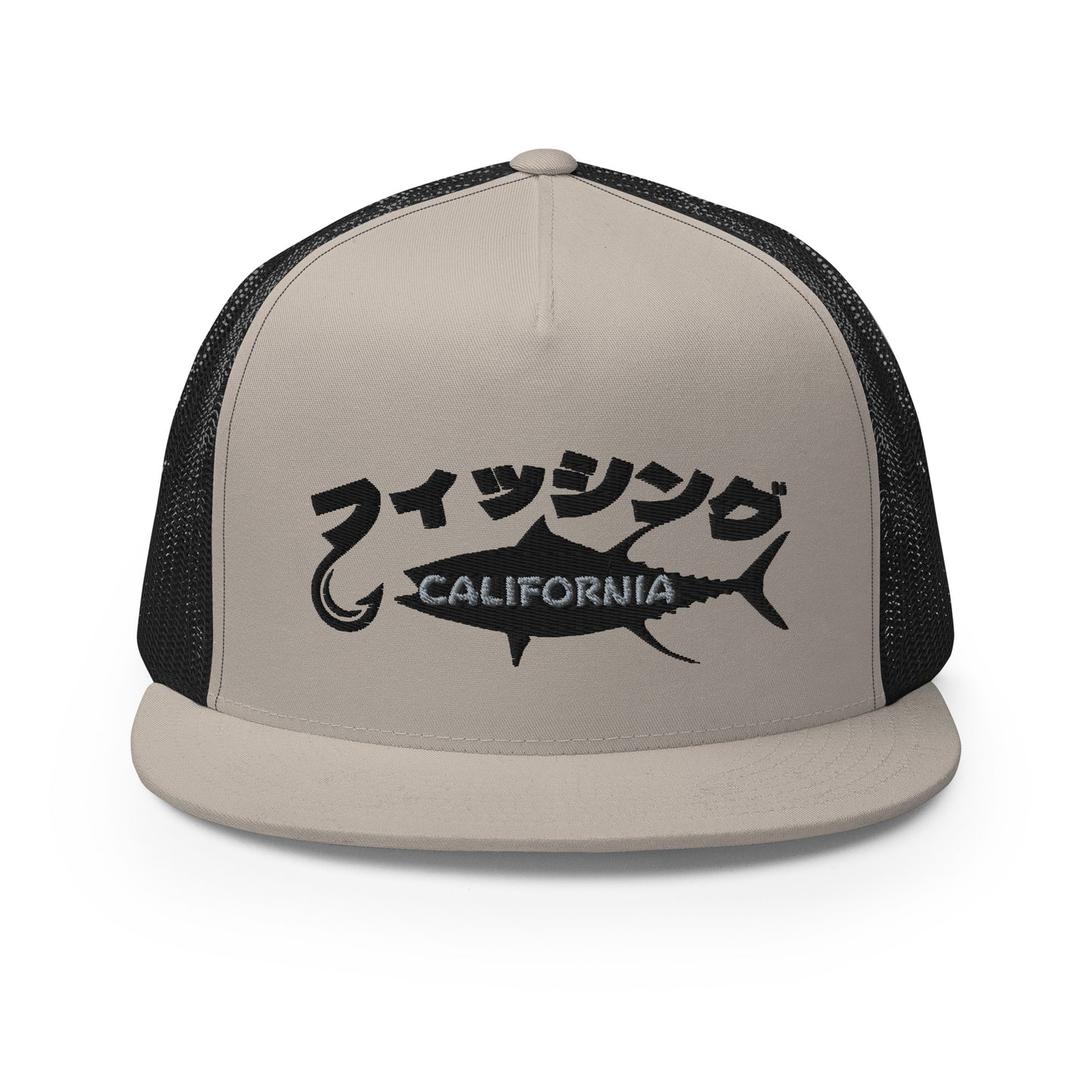 Fishing California, Japanese katakana, Fishing Lover Gift Trucker Cap