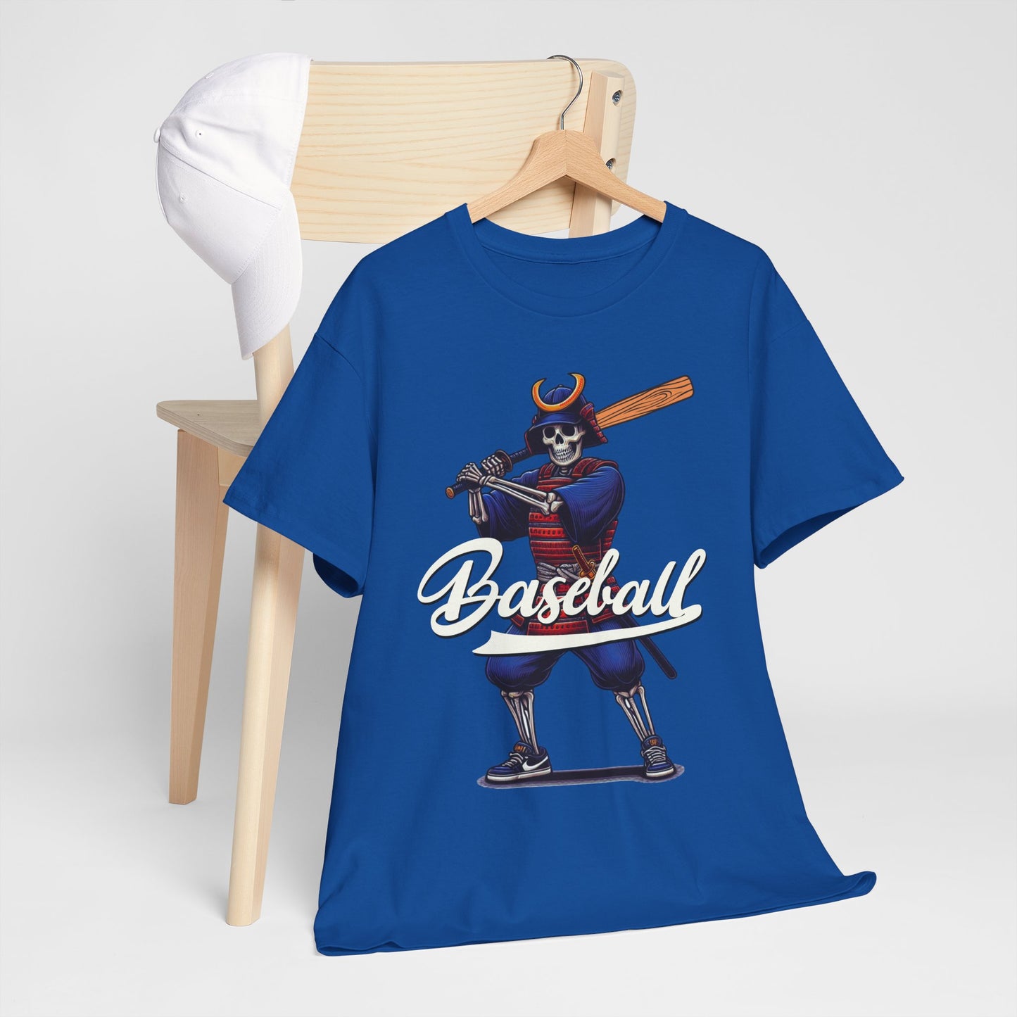 Skeleton Samurai, LA, Dodgers, Angels, Padres, Red Sox, Tigers, Mets, Cubs, Blue Jays, Cardinals, Japanese, Unisex 100% Cotton Tee
