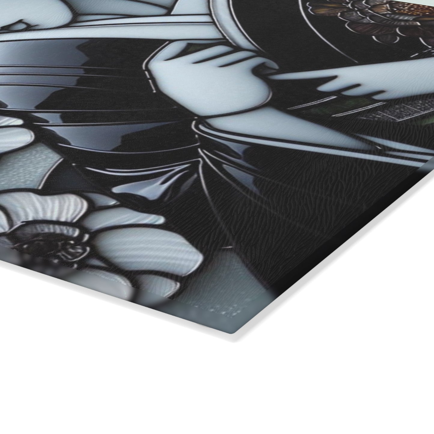 Geisha Cutting board, Glass Cutting Board, Geisha kimono Board, Kitchen Decor, Wedding Gift, Anniversary Gift, Kawaii Glass Cutting Board