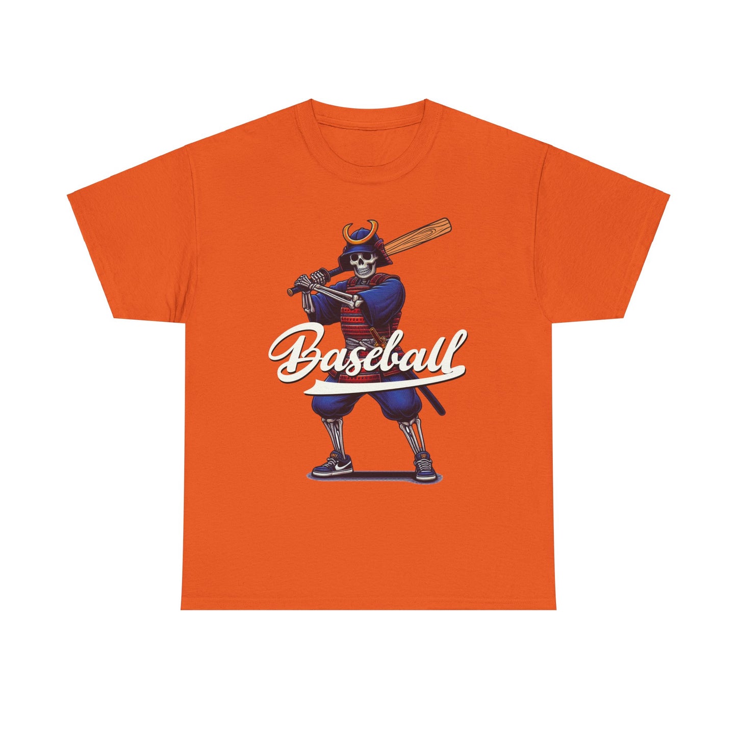 Skeleton Samurai, LA, Dodgers, Angels, Padres, Red Sox, Tigers, Mets, Cubs, Blue Jays, Cardinals, Japanese, Unisex 100% Cotton Tee