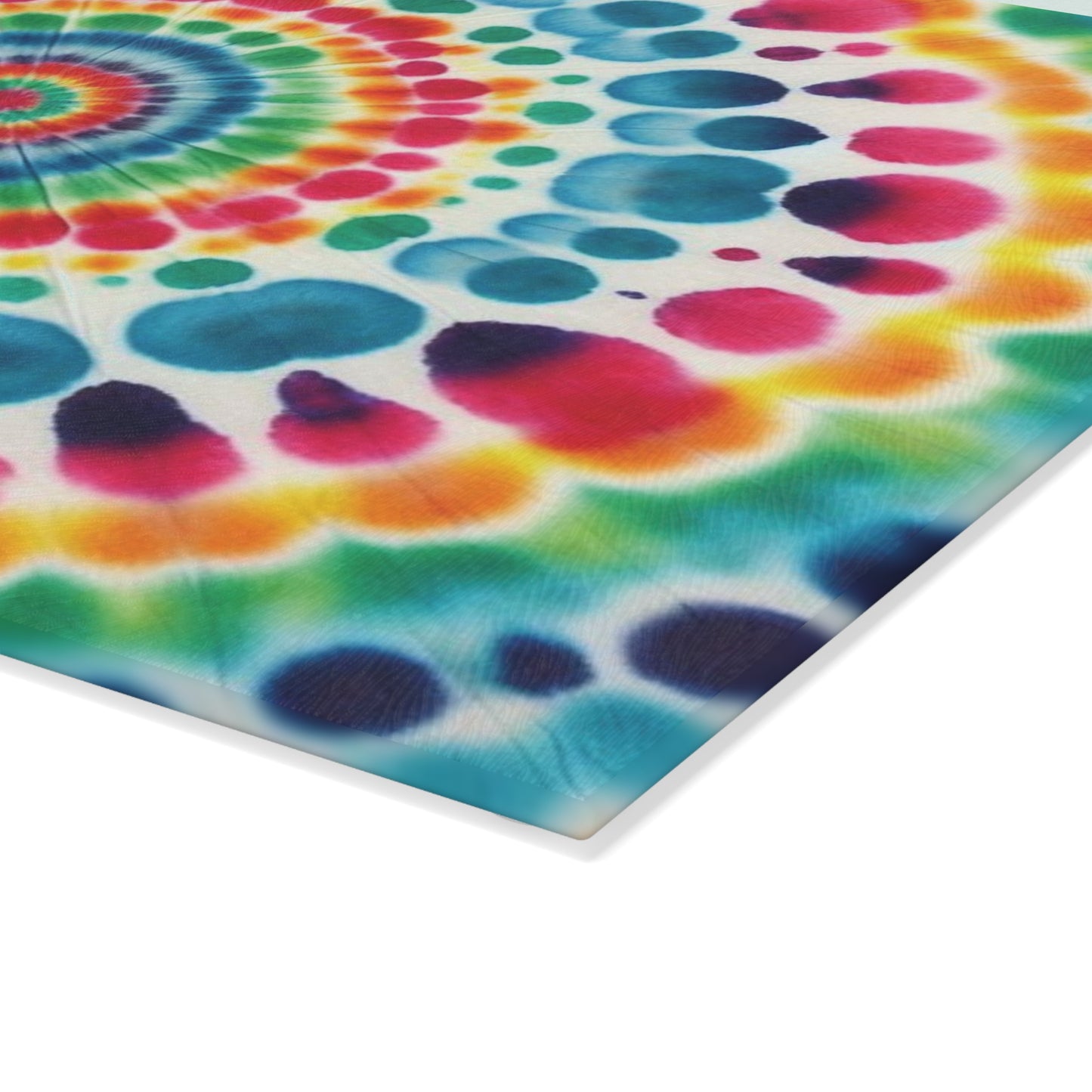 Tie Dye, Rainbow Heart, Psychedelic Hippie, 1970s, Retro Decor, Boho, Housewarming Gift, Grateful Dead Love, Camping, Glass Cutting Board