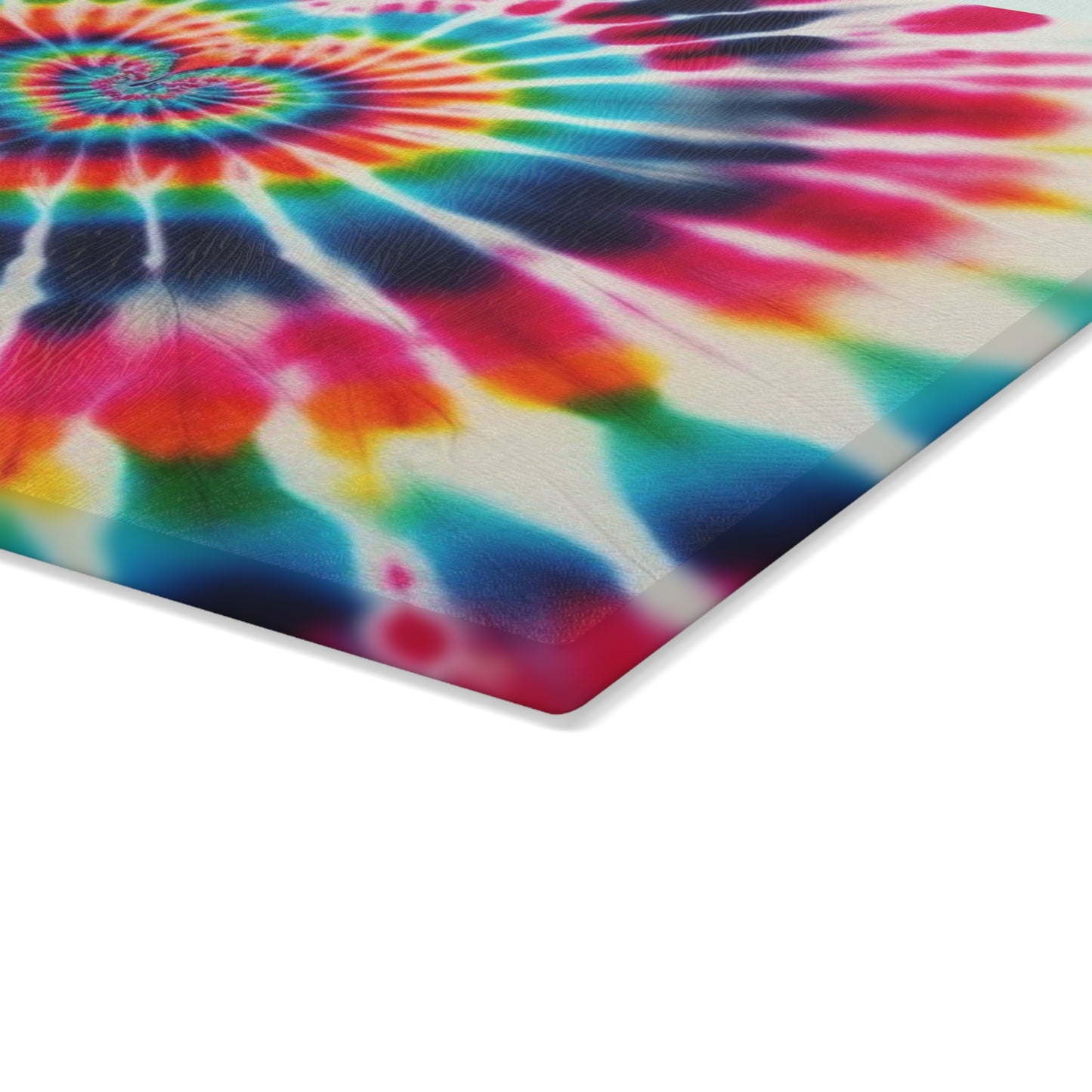 Rainbow Heart, Tie Dye, Psychedelic Hippie, 1970s, Retro Decor, Boho, Housewarming Gift, Grateful Dead Love, Camping, Glass Cutting Board