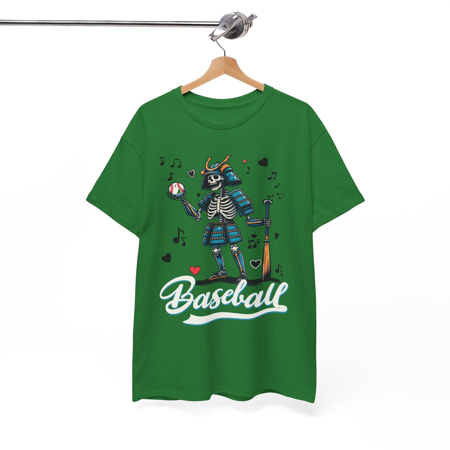 Baseball, Skeleton Samurai, Dodgers, Angels, Padres, Red Sox, Tigers, Mets, Cubs, Blue Jays, Cardinals, Japanese, Unisex 100% Cotton Tee