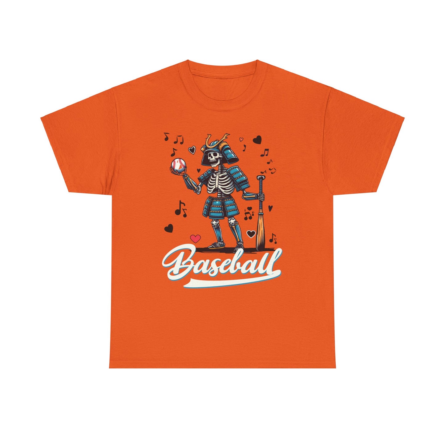 Baseball, Skeleton Samurai, Dodgers, Angels, Padres, Red Sox, Tigers, Mets, Cubs, Blue Jays, Cardinals, Japanese, Unisex 100% Cotton Tee