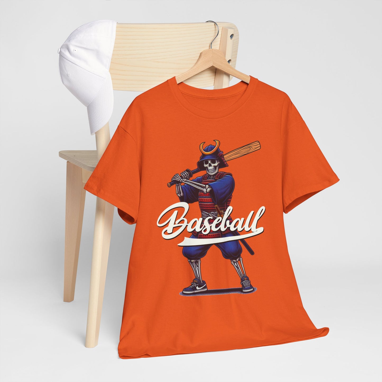 Skeleton Samurai, LA, Dodgers, Angels, Padres, Red Sox, Tigers, Mets, Cubs, Blue Jays, Cardinals, Japanese, Unisex 100% Cotton Tee