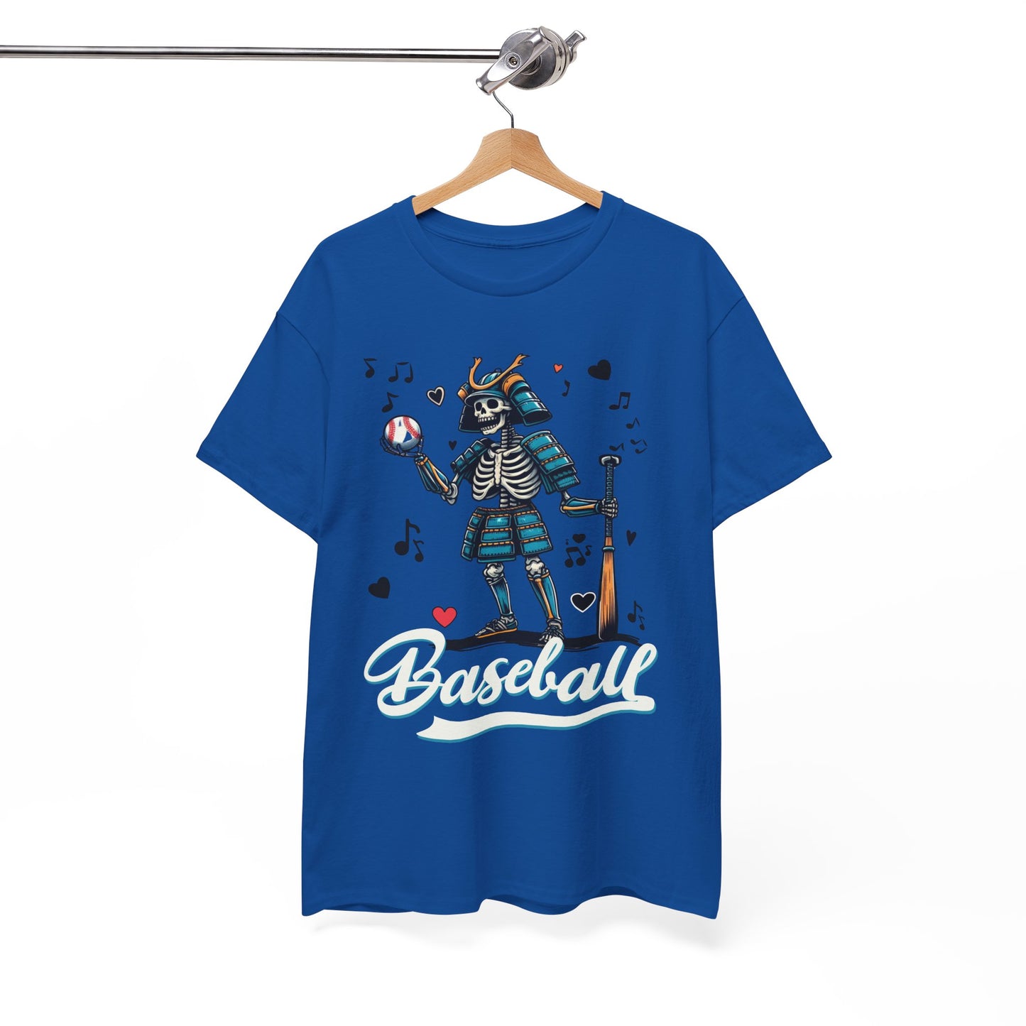 Baseball, Skeleton Samurai, Dodgers, Angels, Padres, Red Sox, Tigers, Mets, Cubs, Blue Jays, Cardinals, Japanese, Unisex 100% Cotton Tee