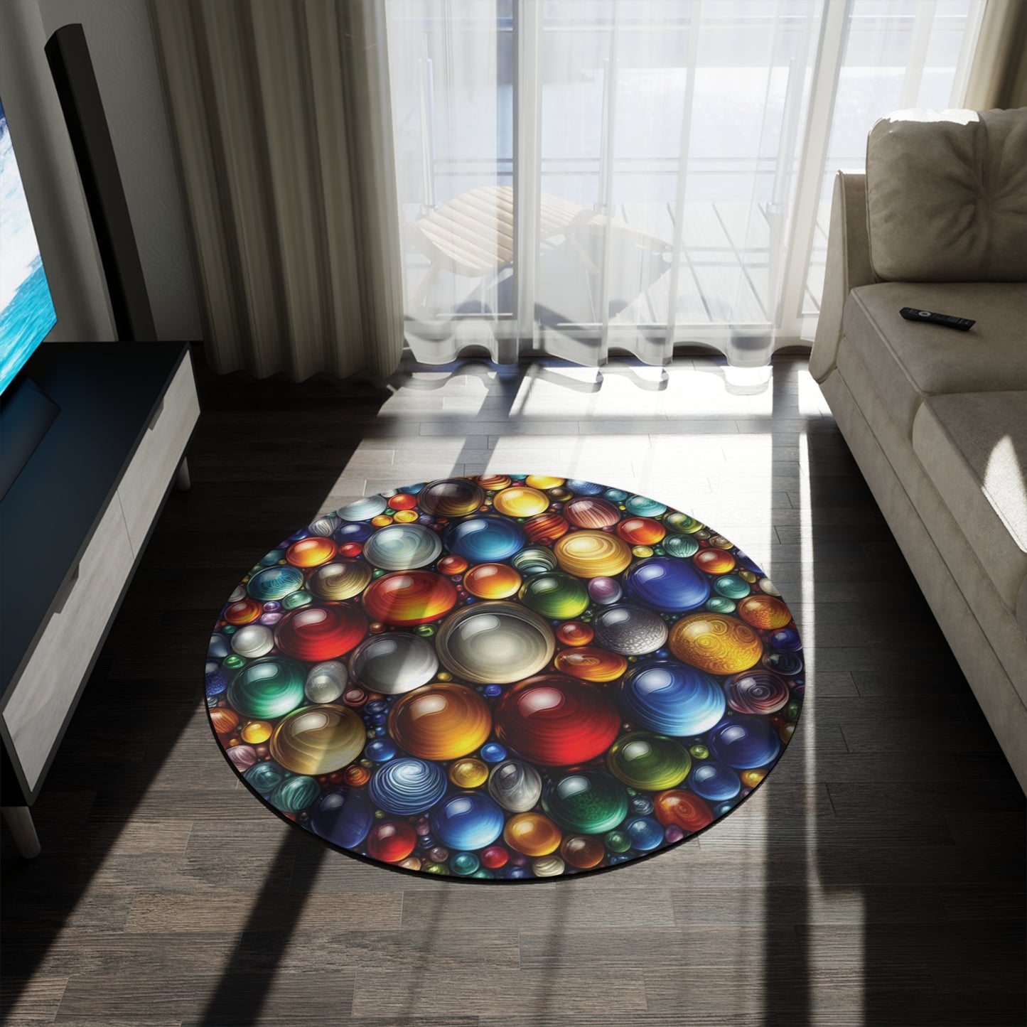Colorful stones, Cute stones, sparkling stones, Housewarming gifts, wedding gifts, Gay pride, rainbow colors, gift for wife, Round Rug