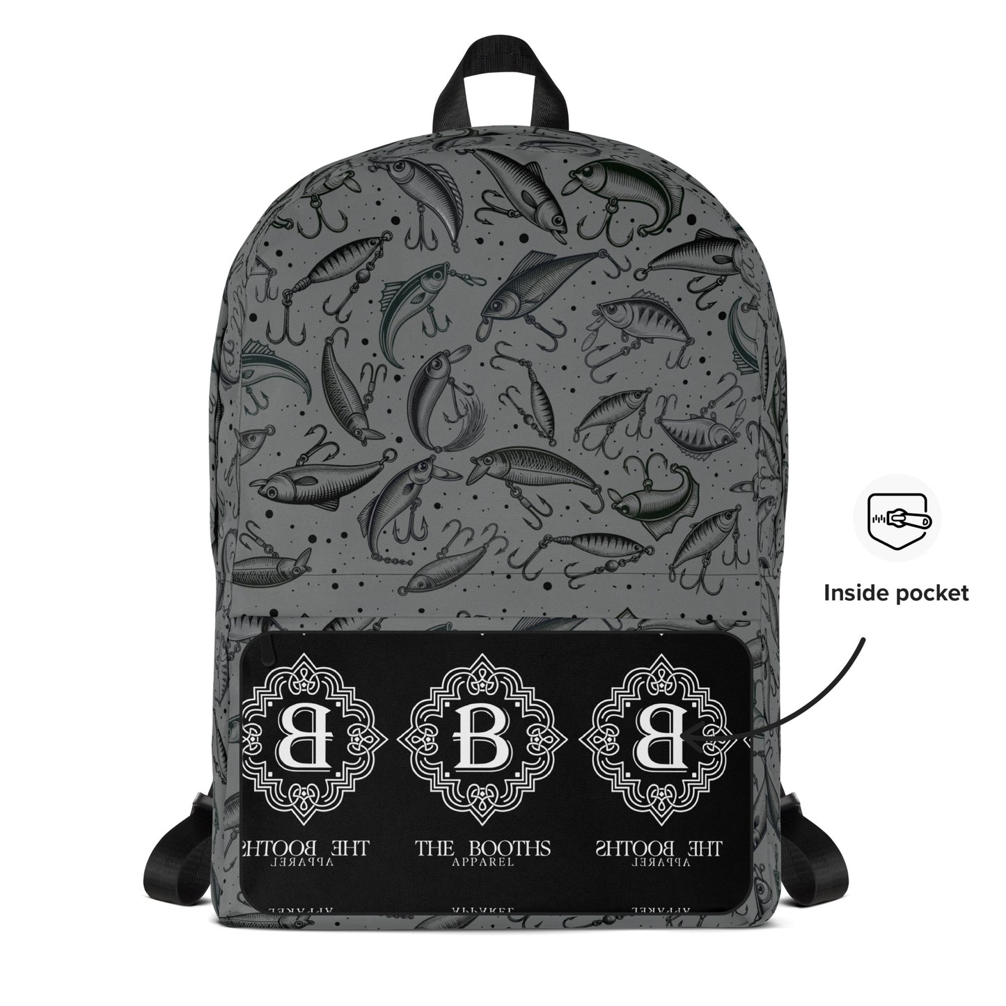 Fishing backpack, Lure, Gift For Him, Gift For Fishing Lover, College Laptop Bag, Travel Backpack Backpack
