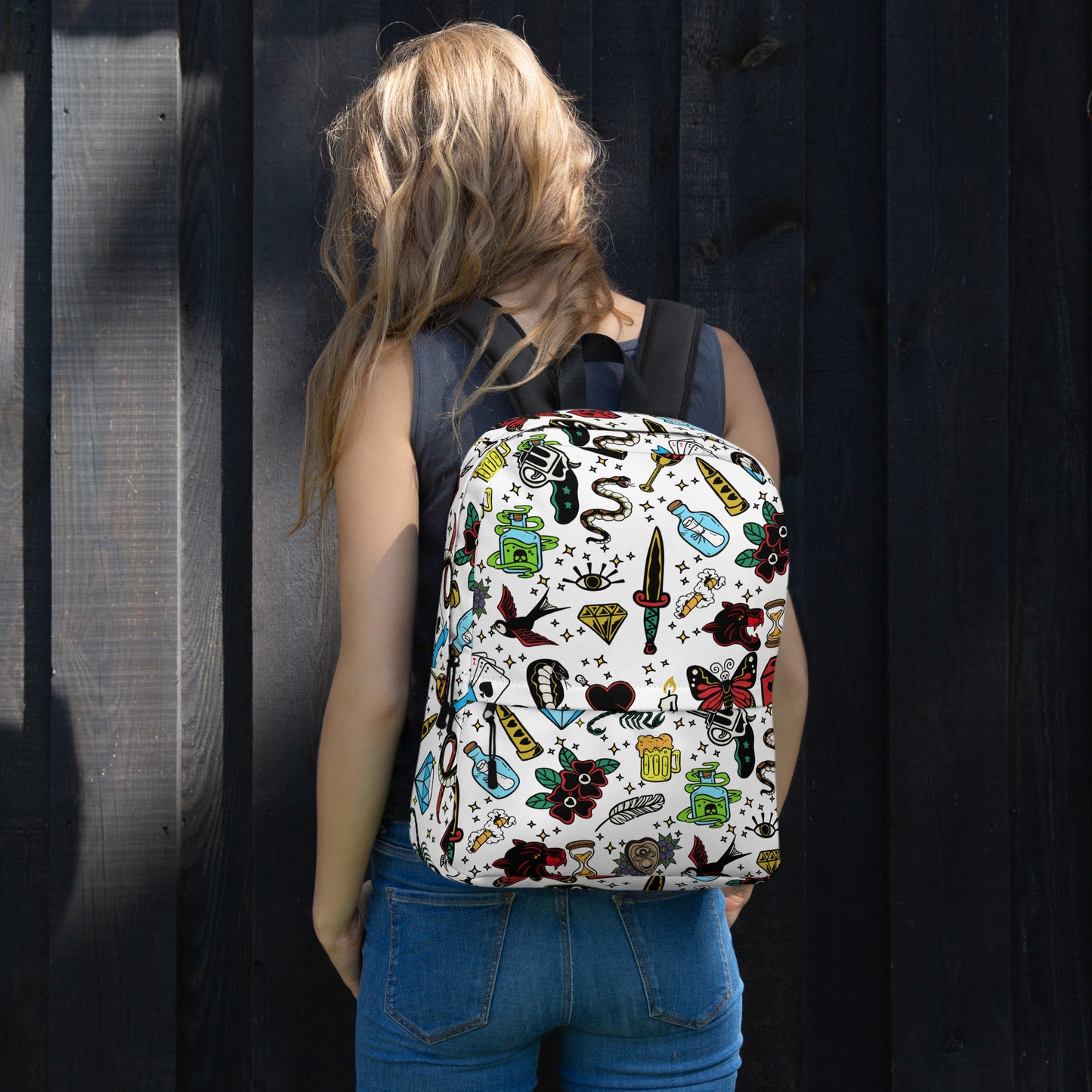 TATTOO Tattoo Flash, Gift For Her, Gift For Tattoo Lover, Tattoo, Daily Use, American Tattoo, Old School Tattoo, Harajuku, Tokyo, Kawaii Backpack