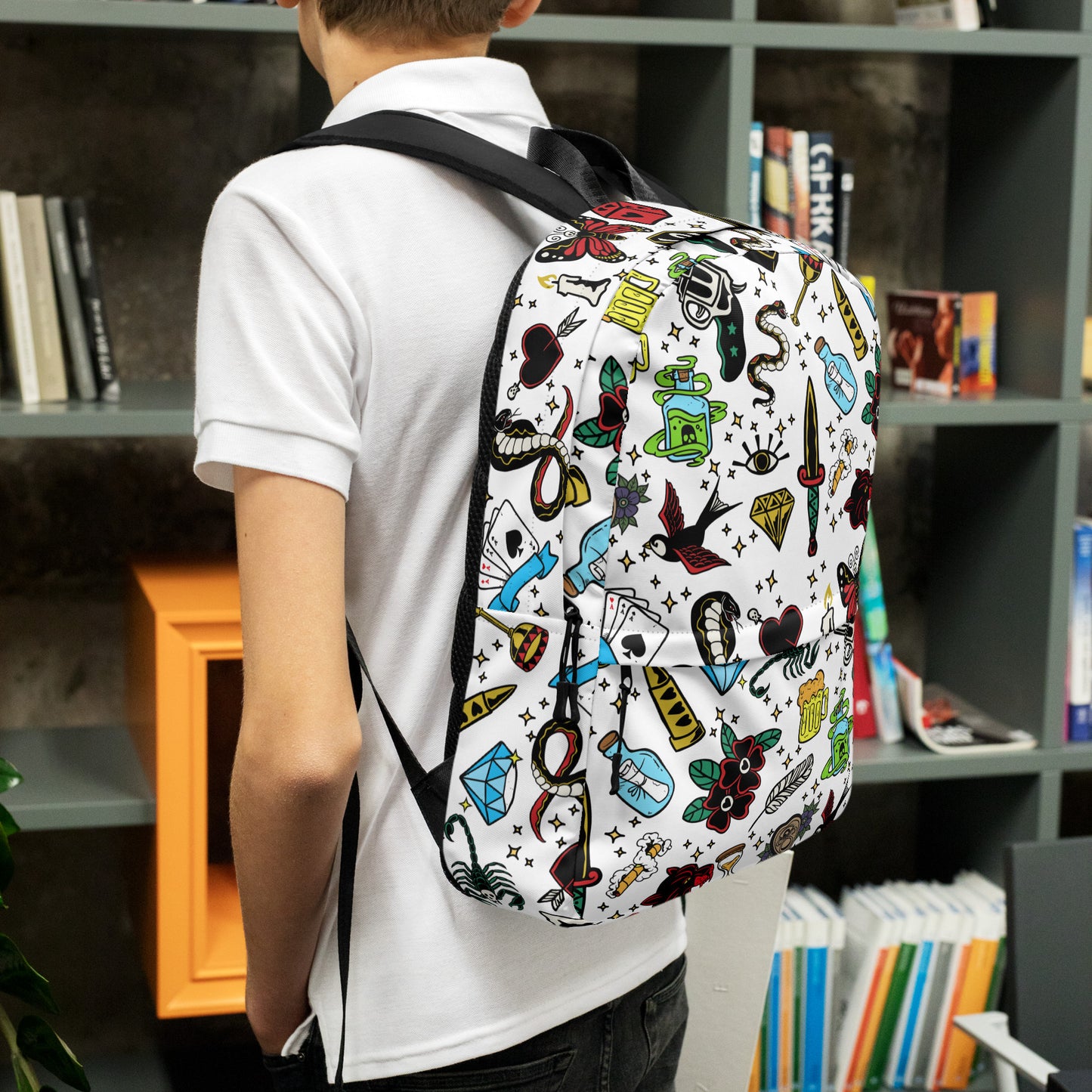TATTOO Tattoo Flash, Gift For Her, Gift For Tattoo Lover, Tattoo, Daily Use, American Tattoo, Old School Tattoo, Harajuku, Tokyo, Kawaii Backpack
