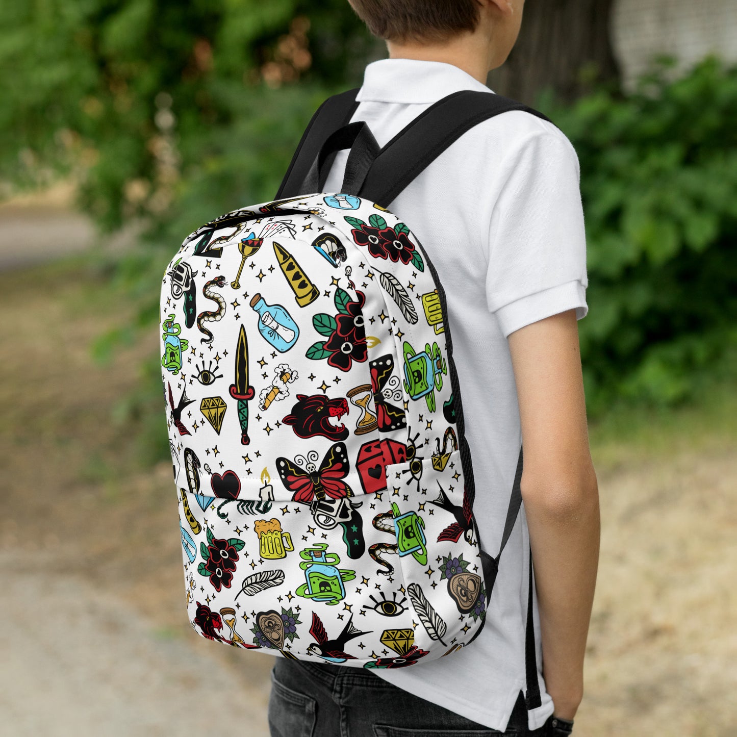 TATTOO Tattoo Flash, Gift For Her, Gift For Tattoo Lover, Tattoo, Daily Use, American Tattoo, Old School Tattoo, Harajuku, Tokyo, Kawaii Backpack