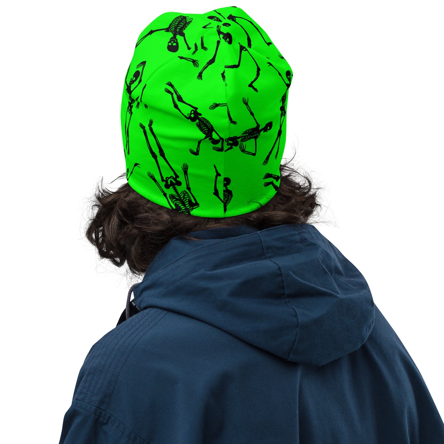 Skeleton green All-Over Print Beanie