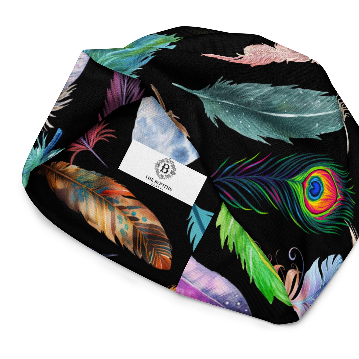 Feather All-Over Print Beanie