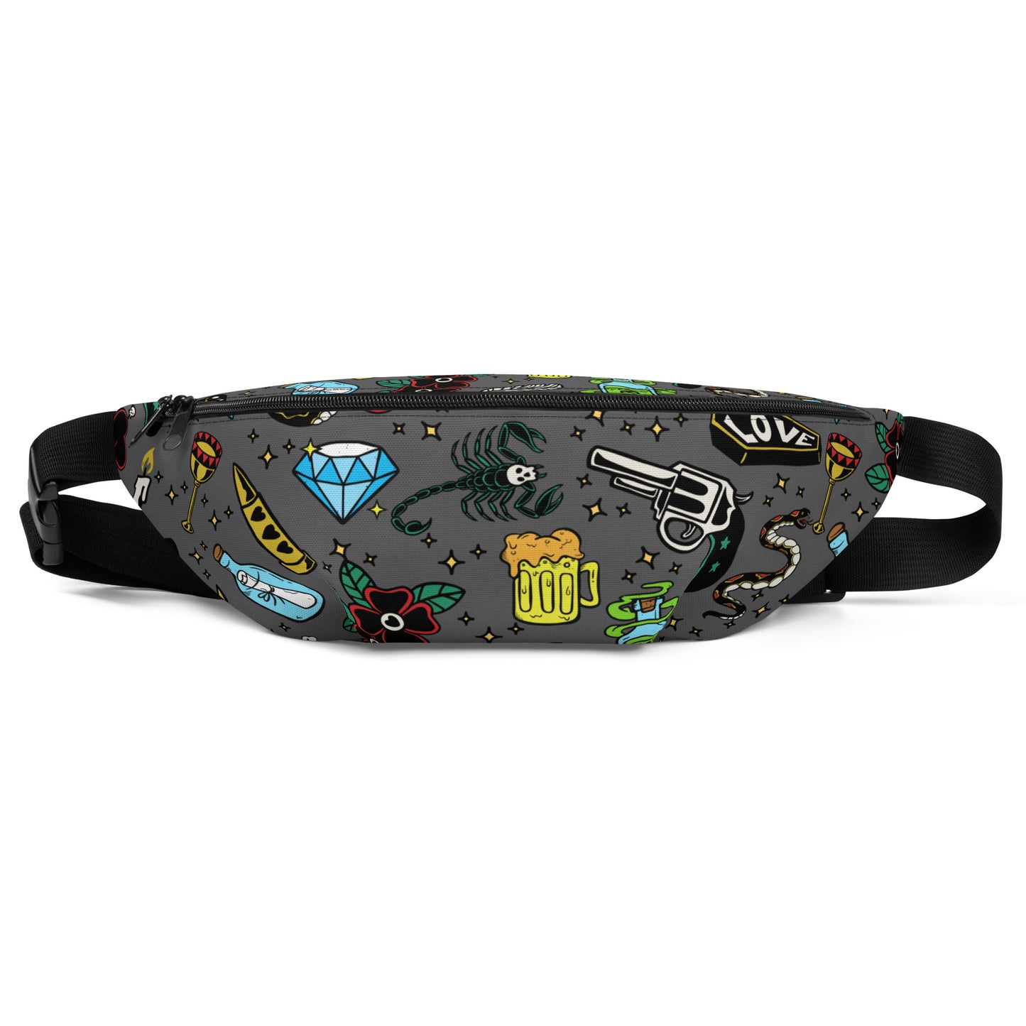 Tattoo Gray Fanny Pack
