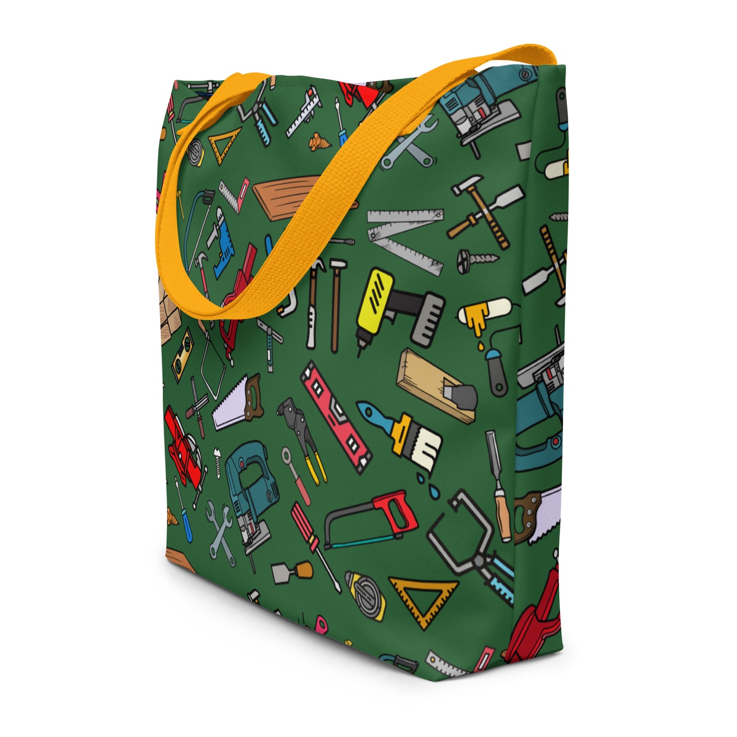 Carpenter, Carpenter Gear, Carpenter Apparel, Construction Gift, Carpenters Tool, For You, Gift For Dad, Wood Working, kawaii, Carpenter tools All-Over Print Large Tote Bag