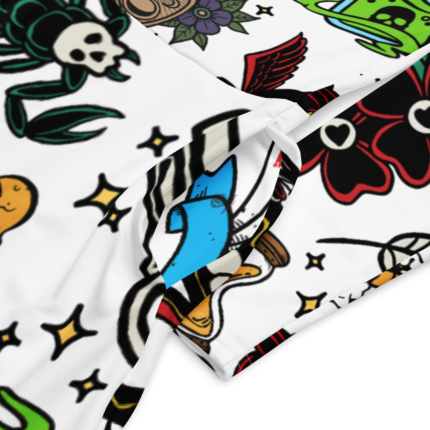 TATTOO All-over print long sleeve midi dress