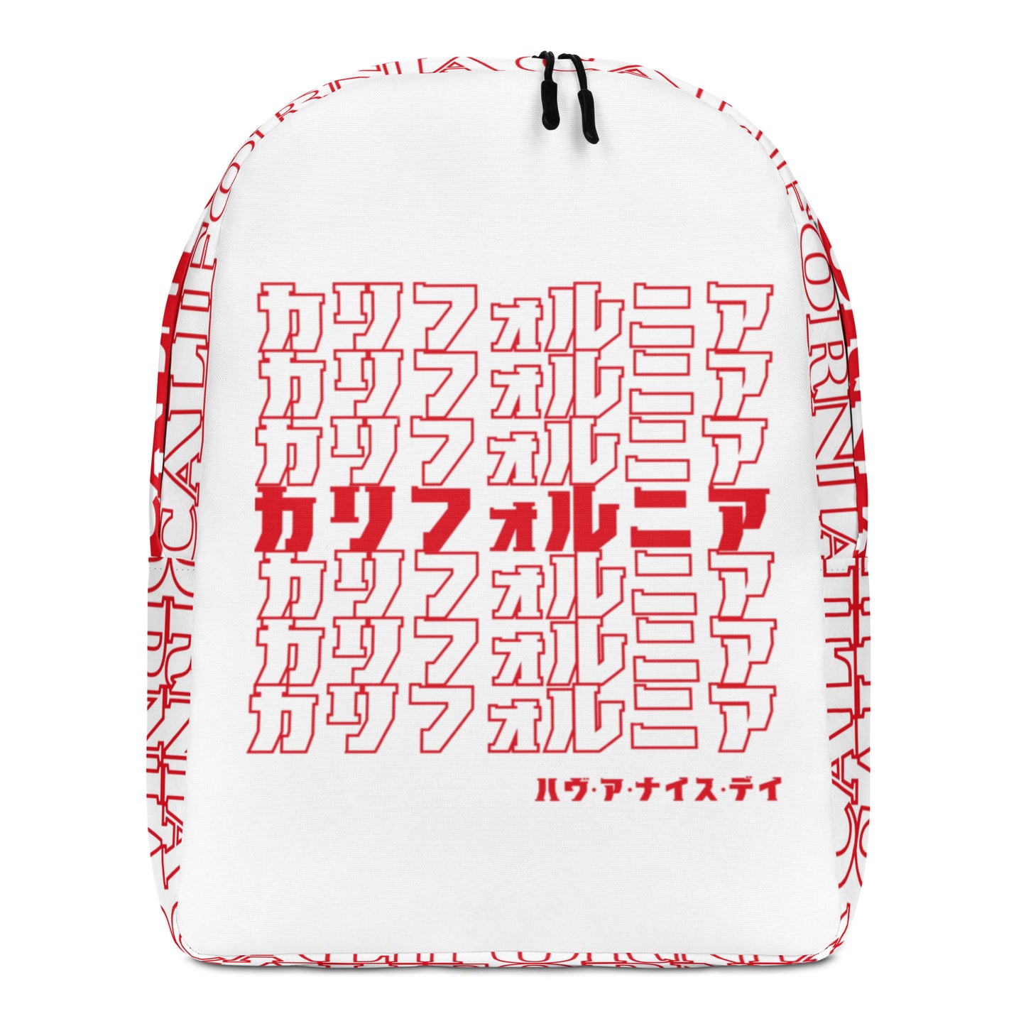 California, Japanese, Katakana, Nihongo, Have a good day Minimalist Backpack