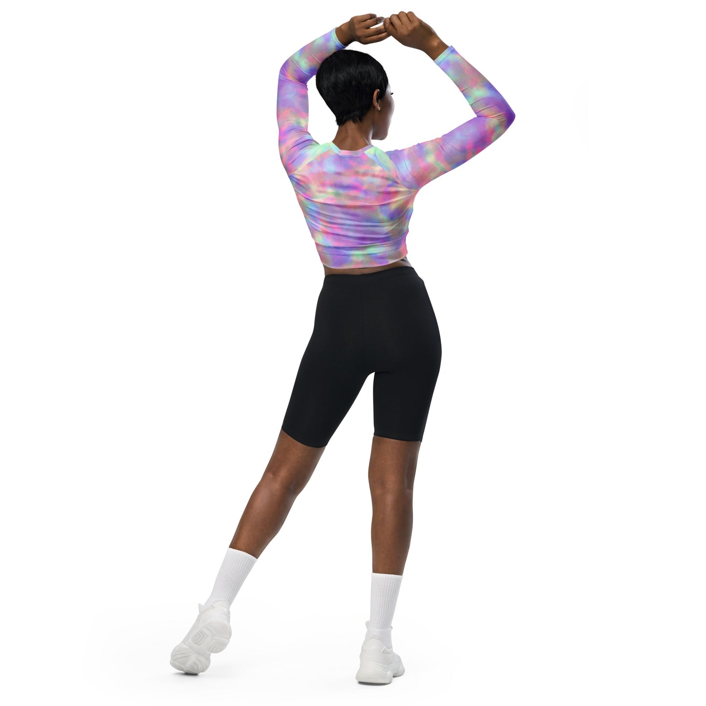 Tie Dye Recycled long-sleeve crop top