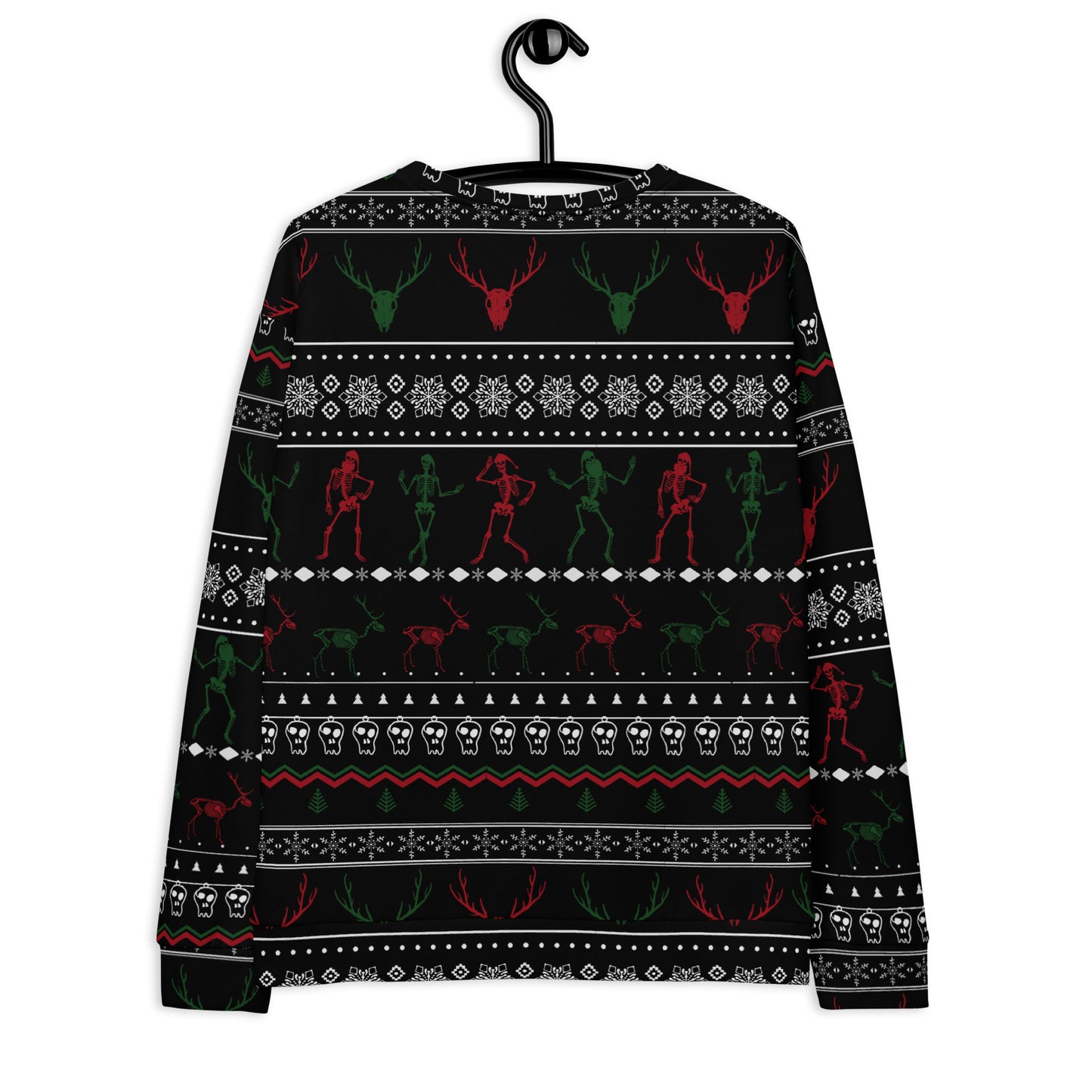 Christmas Skull Black Unisex Sweatshirt