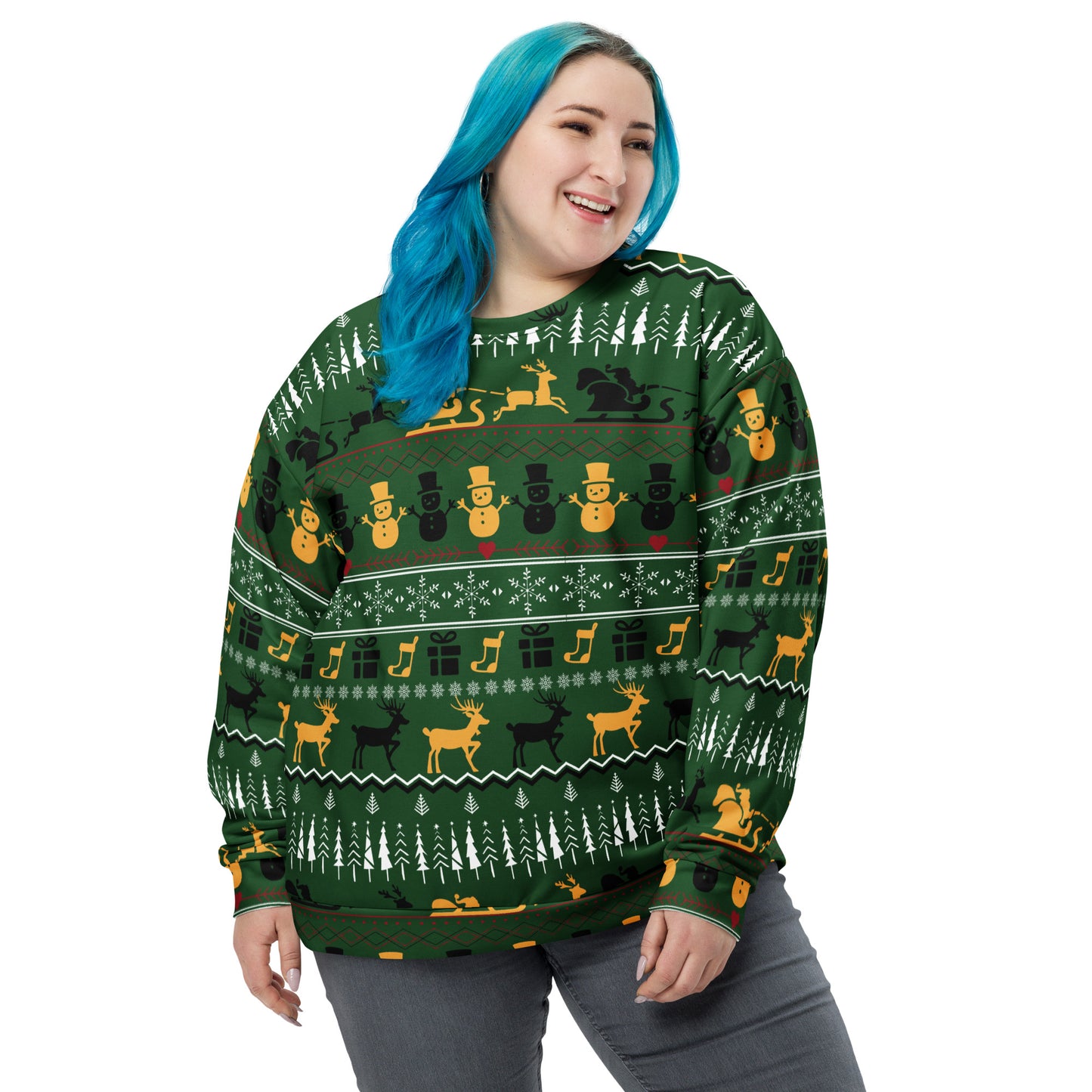 Christmas Green & Yellow Unisex Sweatshirt