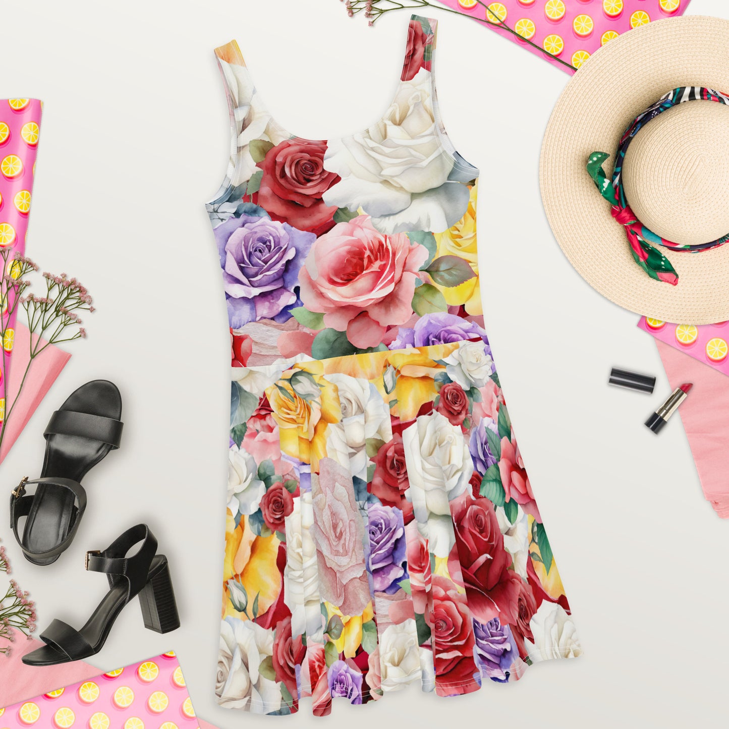 Rose Skater Dress
