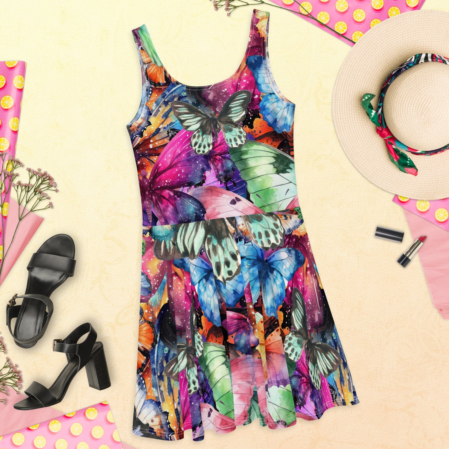 Butterfly Skater Dress