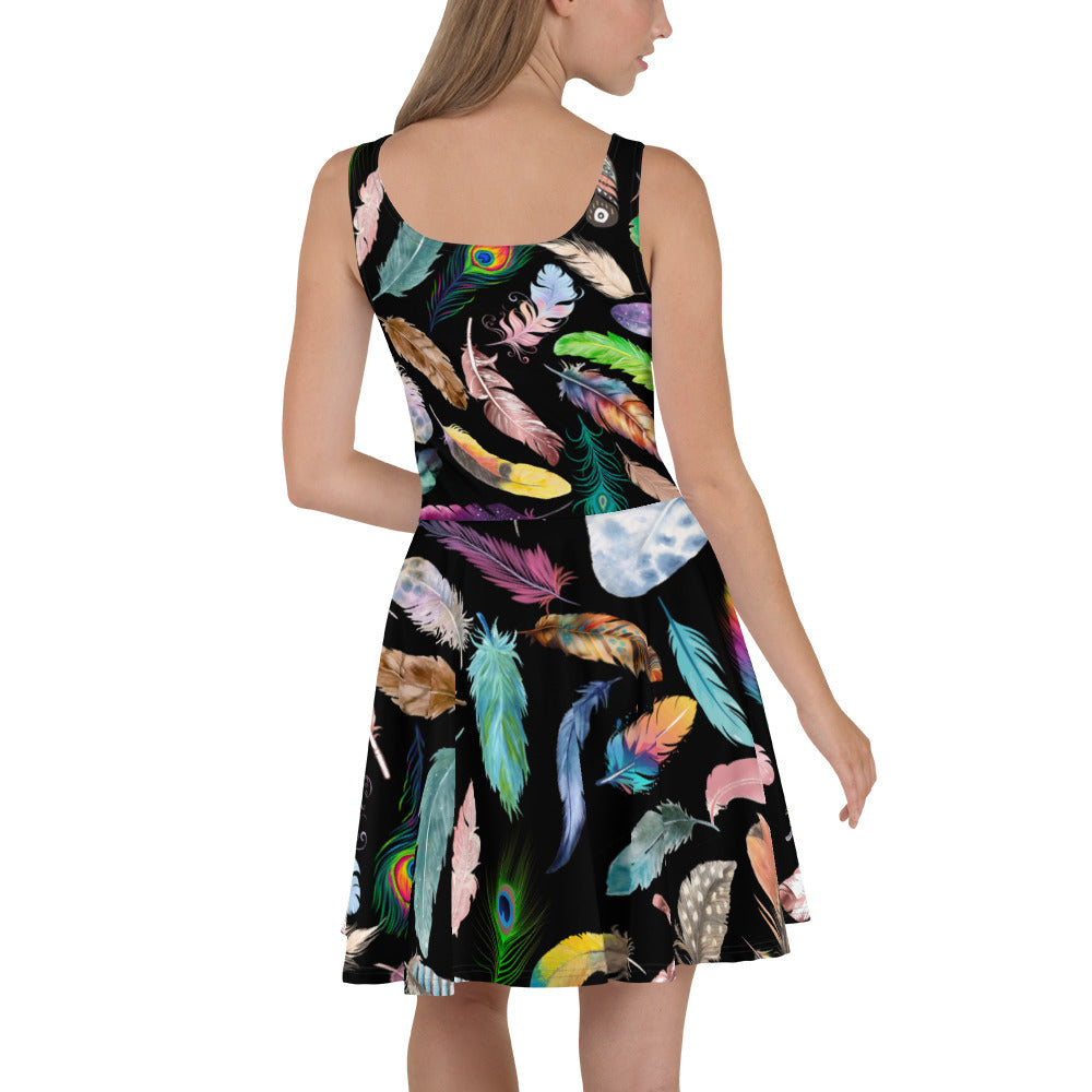 Feather Skater Dress