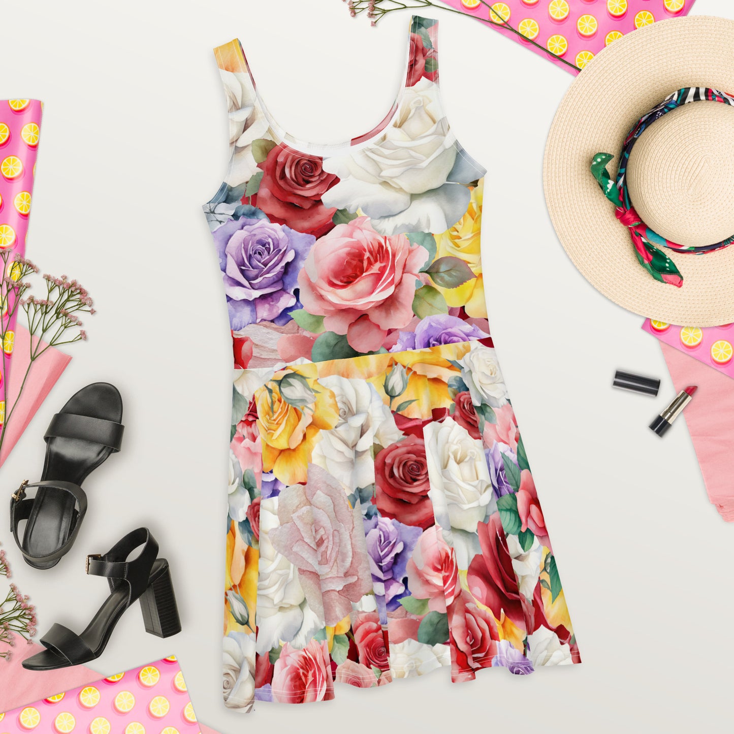 Rose Skater Dress