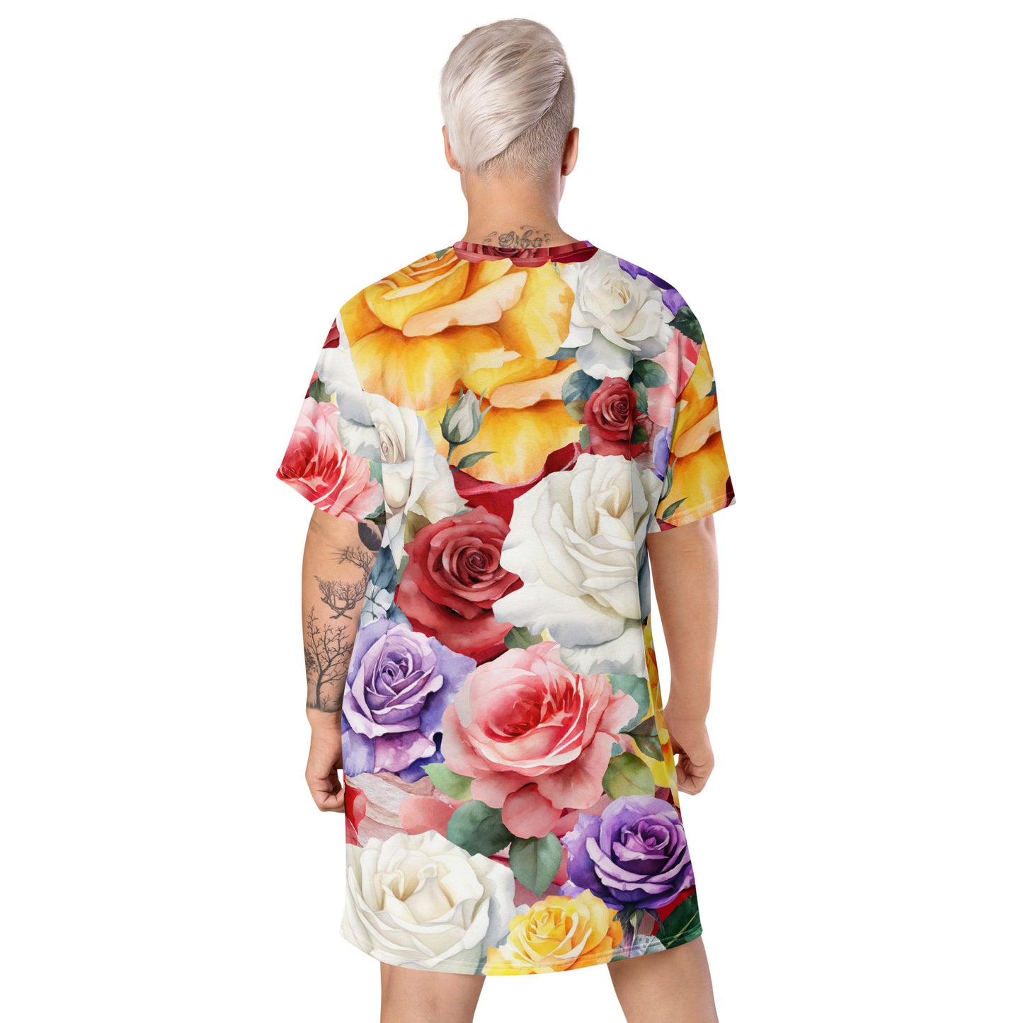 Rose T-shirt dress