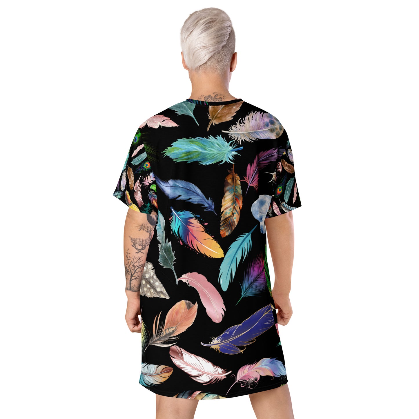 Feather T-shirt dress